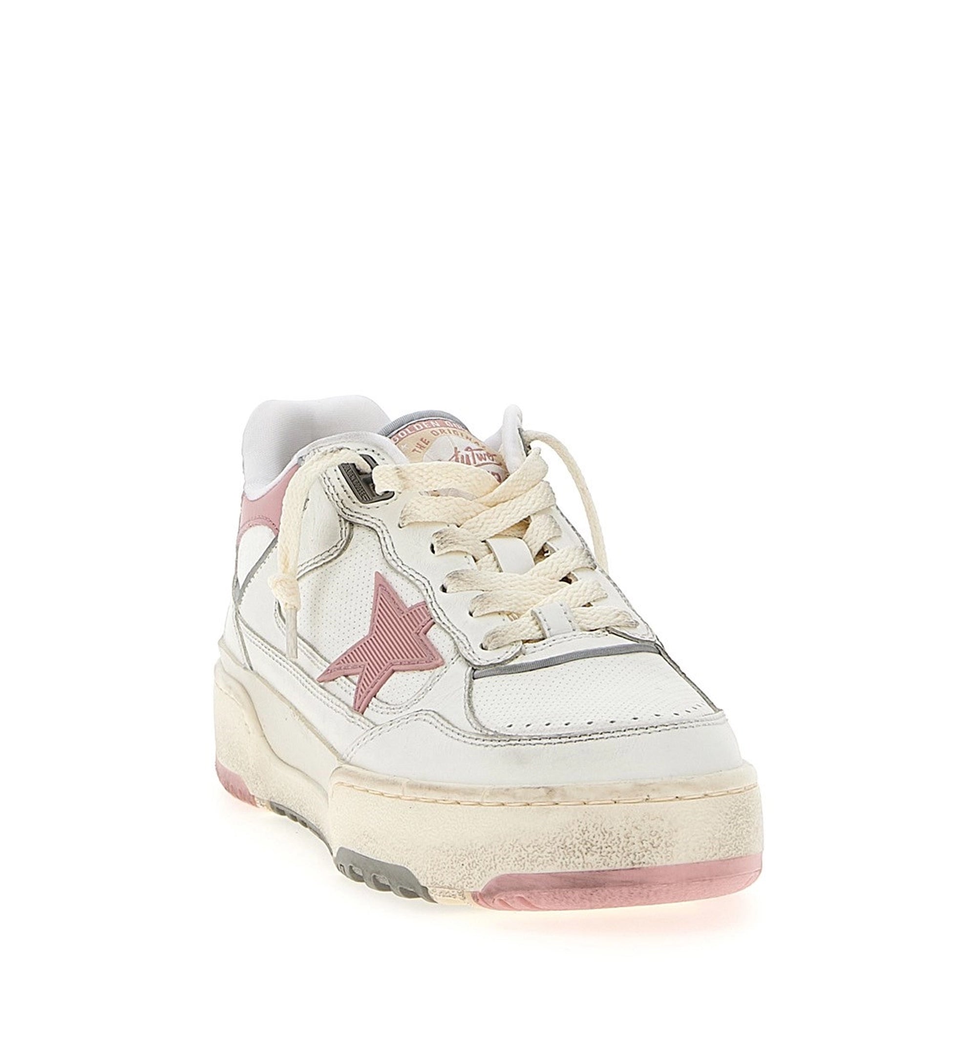 Women’s Forty2 with Pink Star and White Leather Heel Tab