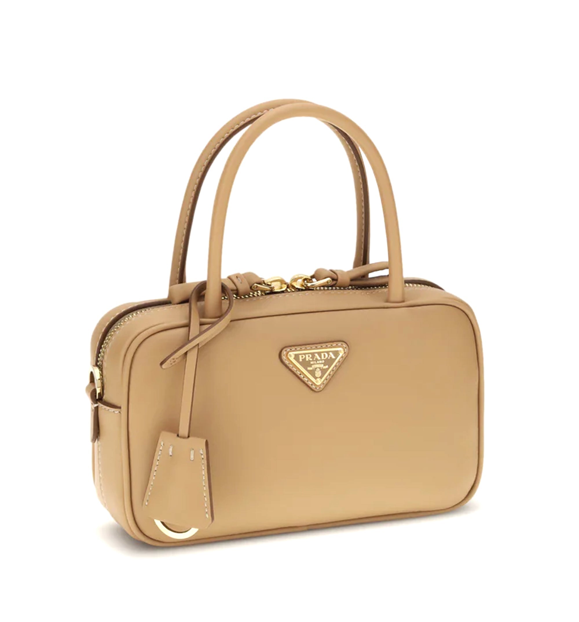 Mini Leather Top Handle Bag With Shoulder Strap