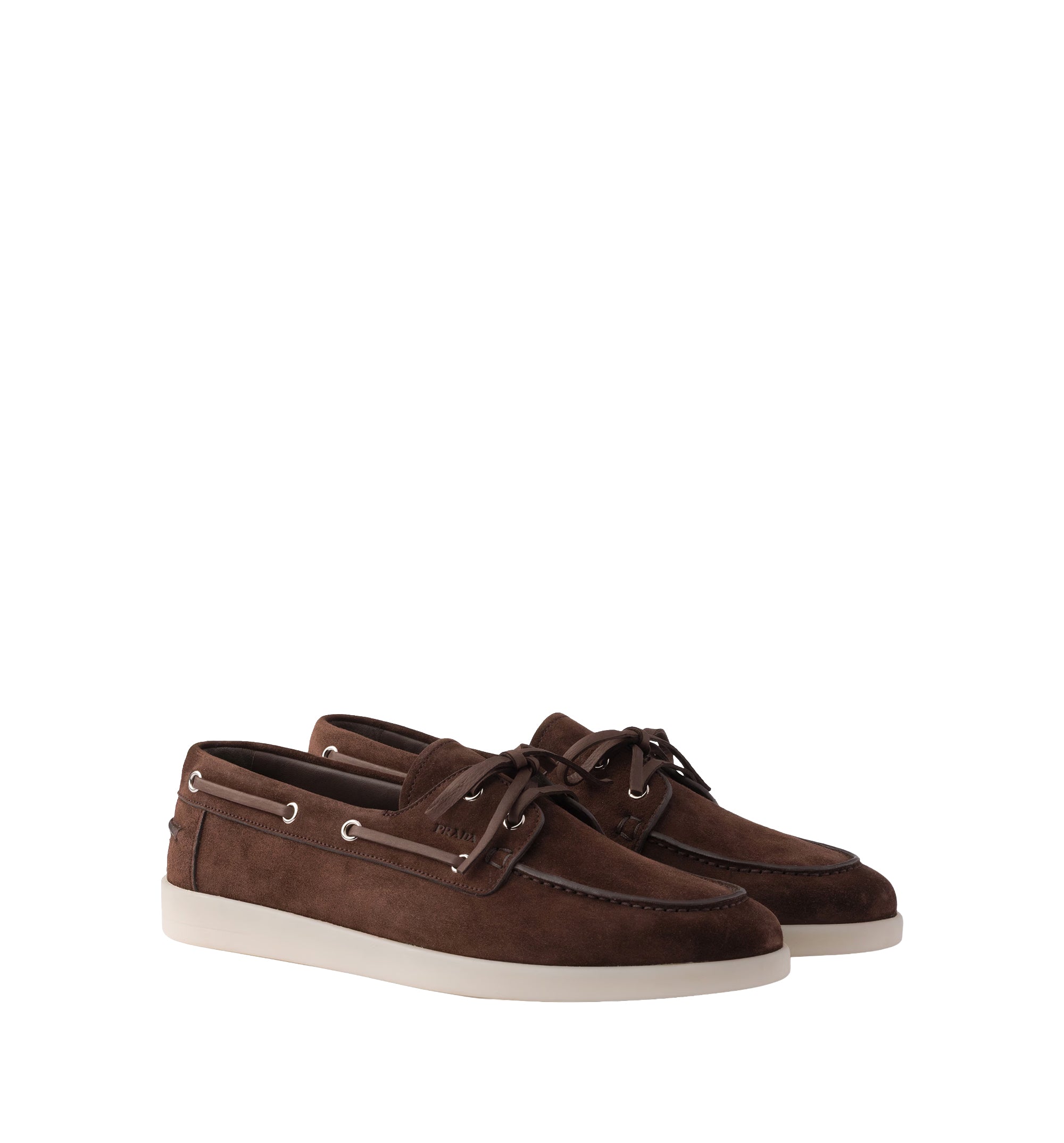 Suede Boat Shoes With Laces