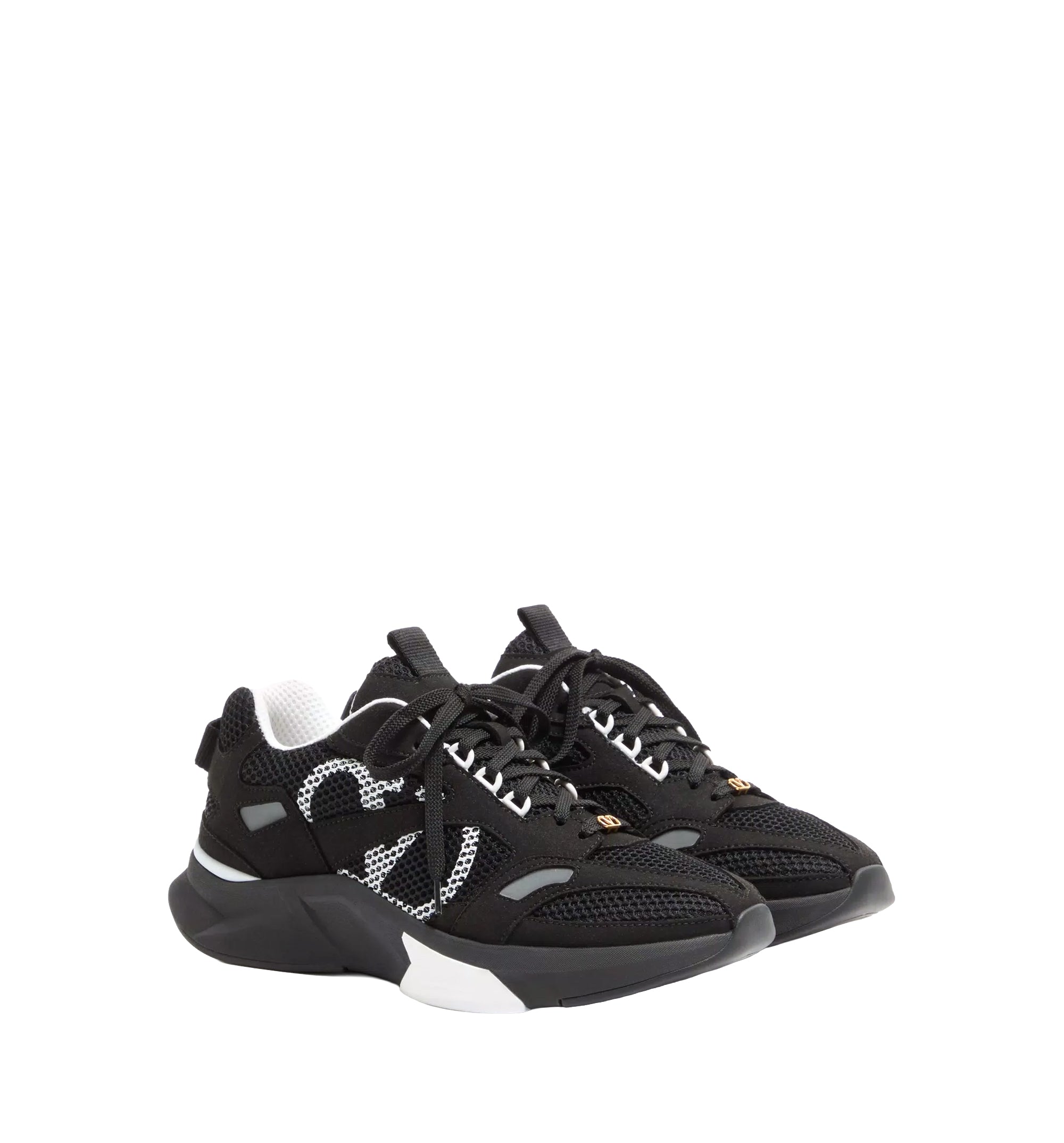 Demivee Trainer In Mesh Fabric With Suede Inserts