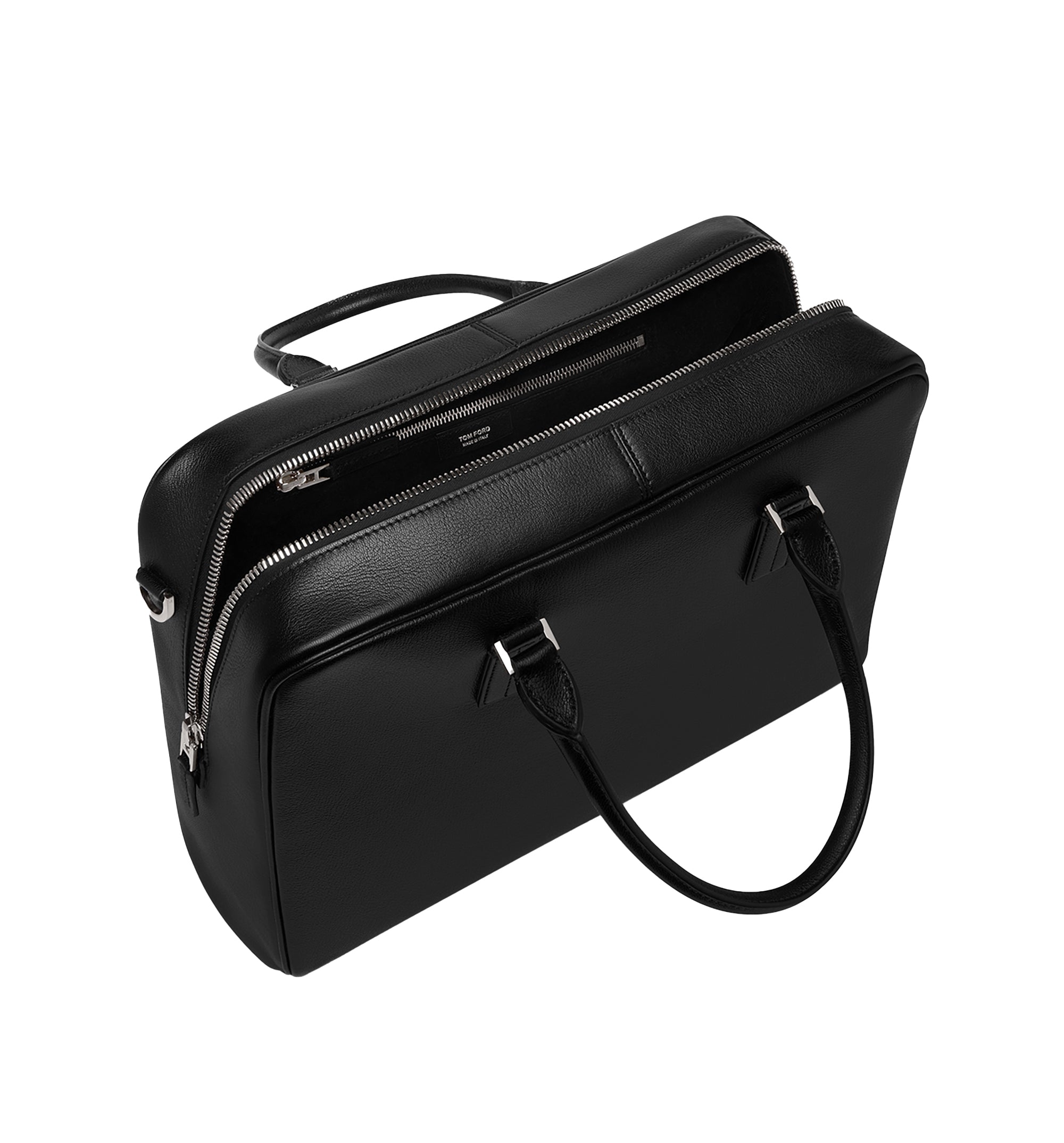 Grain Leather Minimal Briefcase