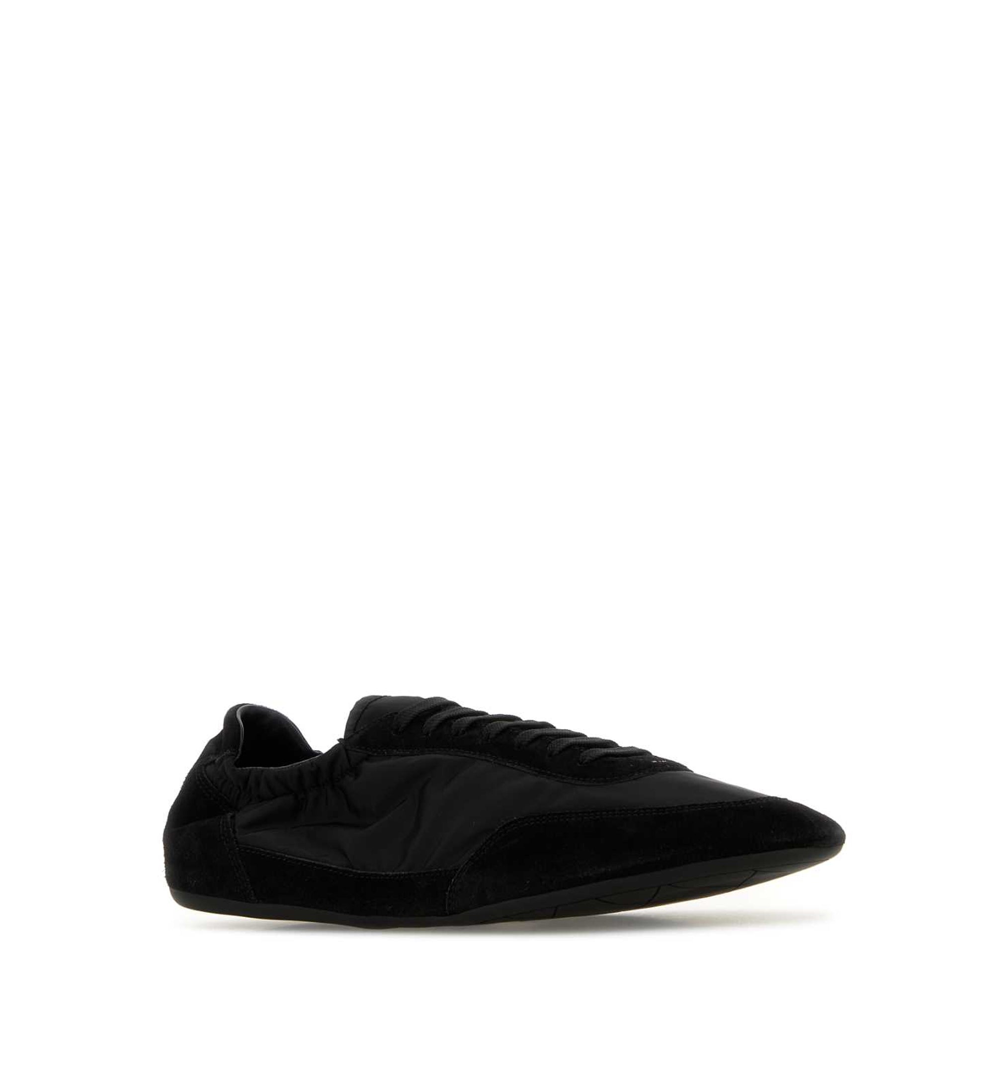 Collapse Re-Nylon And Suede Elasticized Sneakers
