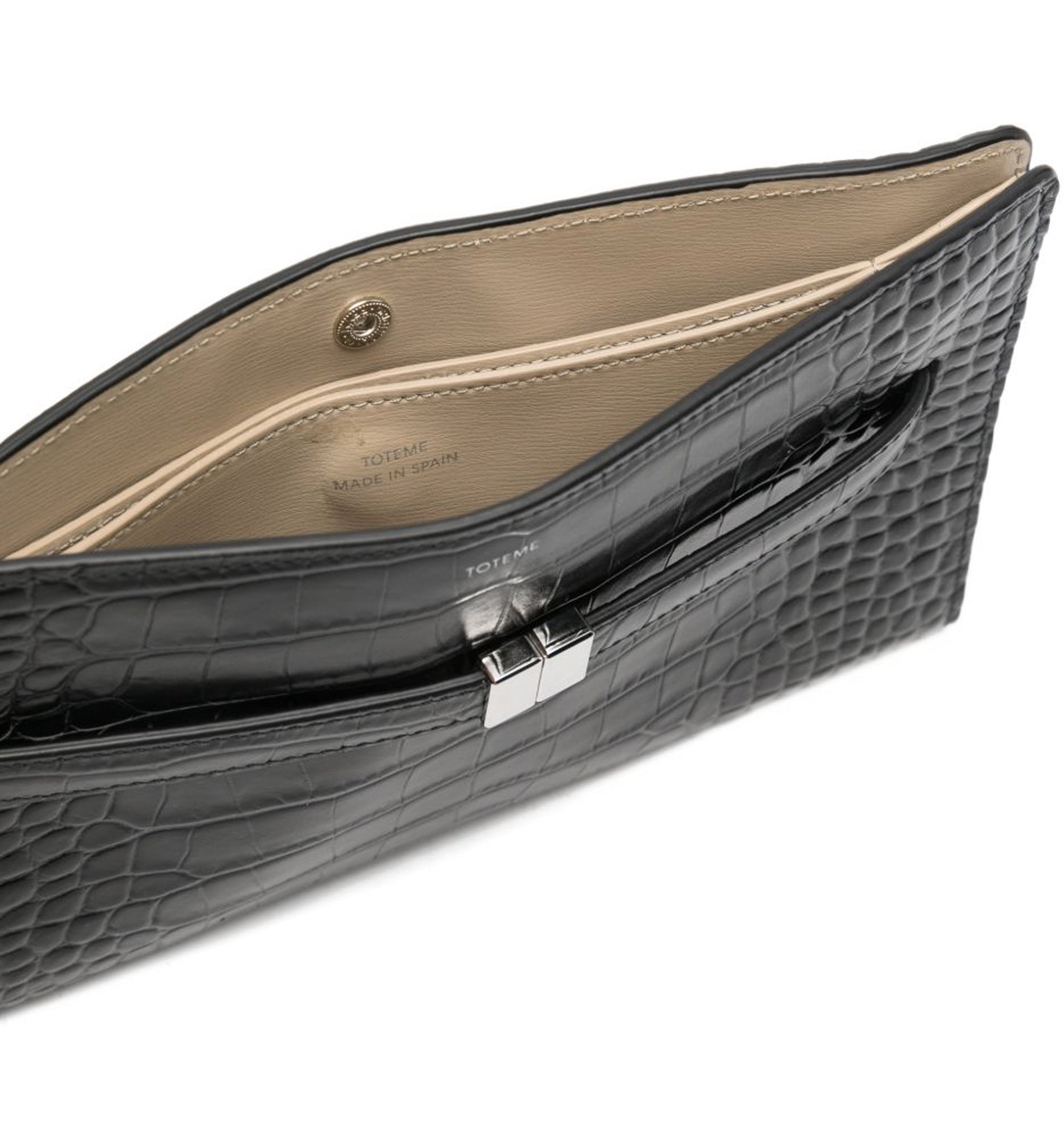 Belted Croco-Embossed Crossbody