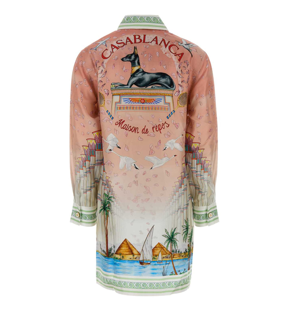 Printed Twill Shirt Dress
