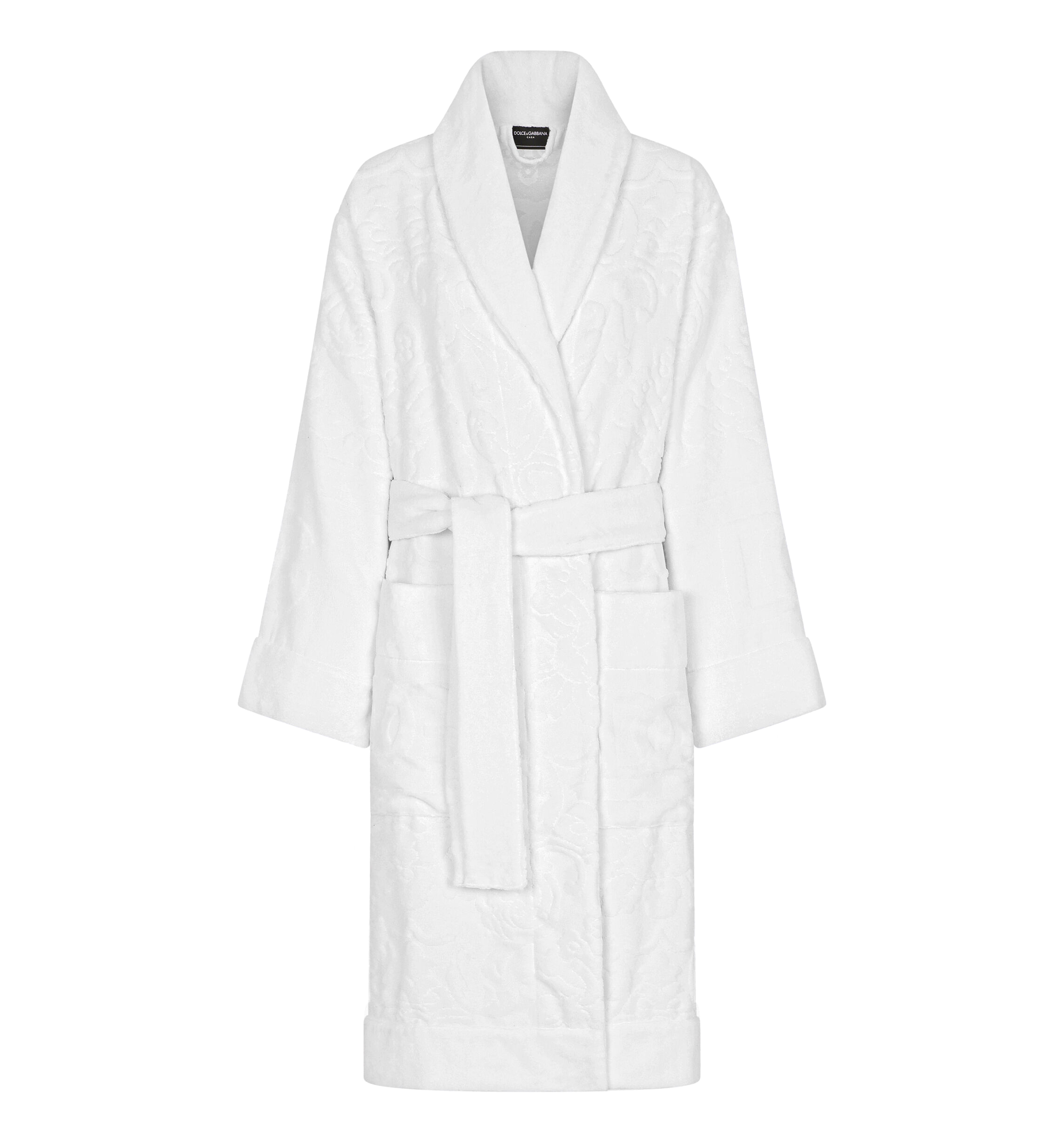 Bath Robe in Terry Cotton Jacquard
