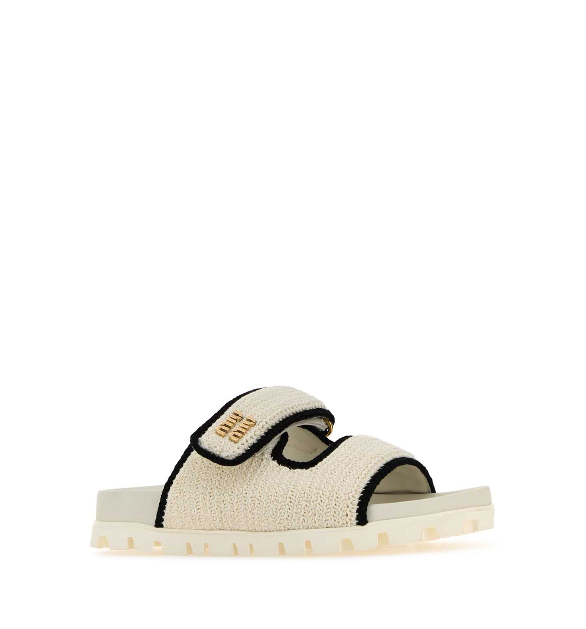 Logo Raffia Sandals