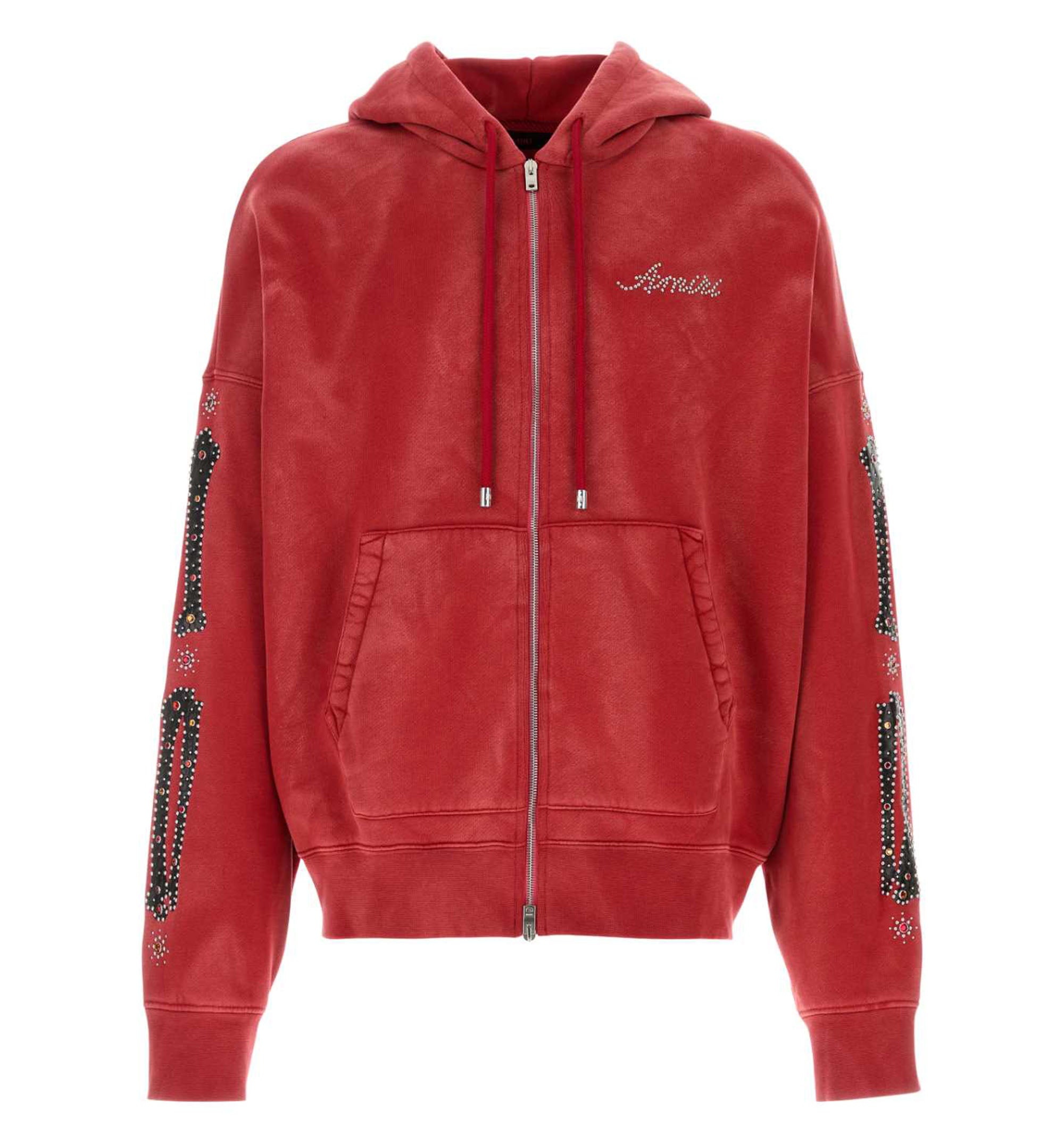 Bones Studded Oversized Zip Hoodie