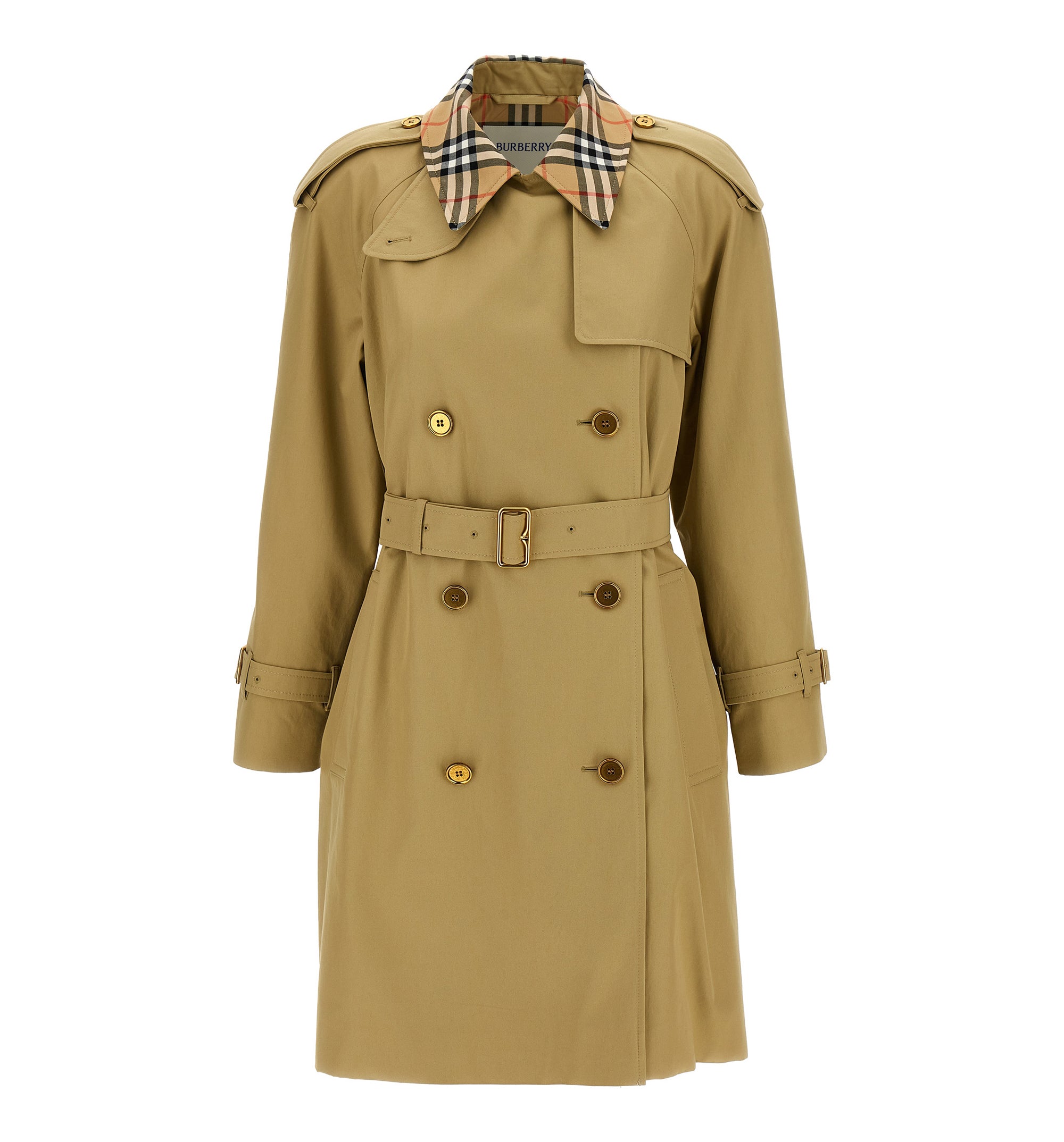 Mid-length Check Collar Castleford Trench Coat