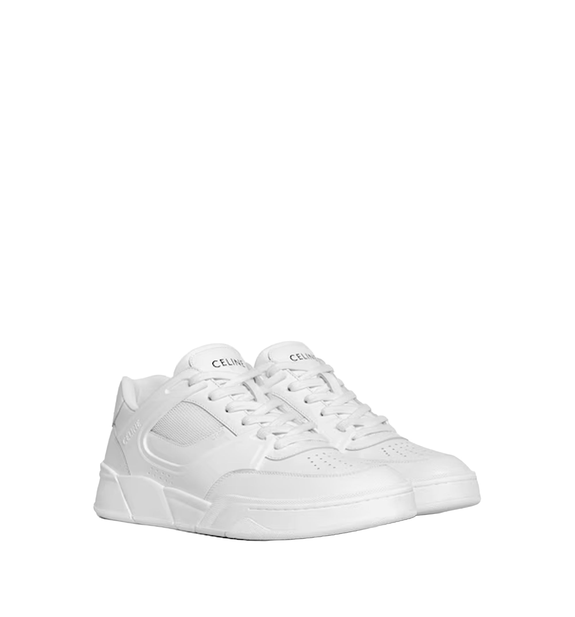 Celine Trainer CT-09 Low Lace-Up Sneaker in Calfskin and Mesh
