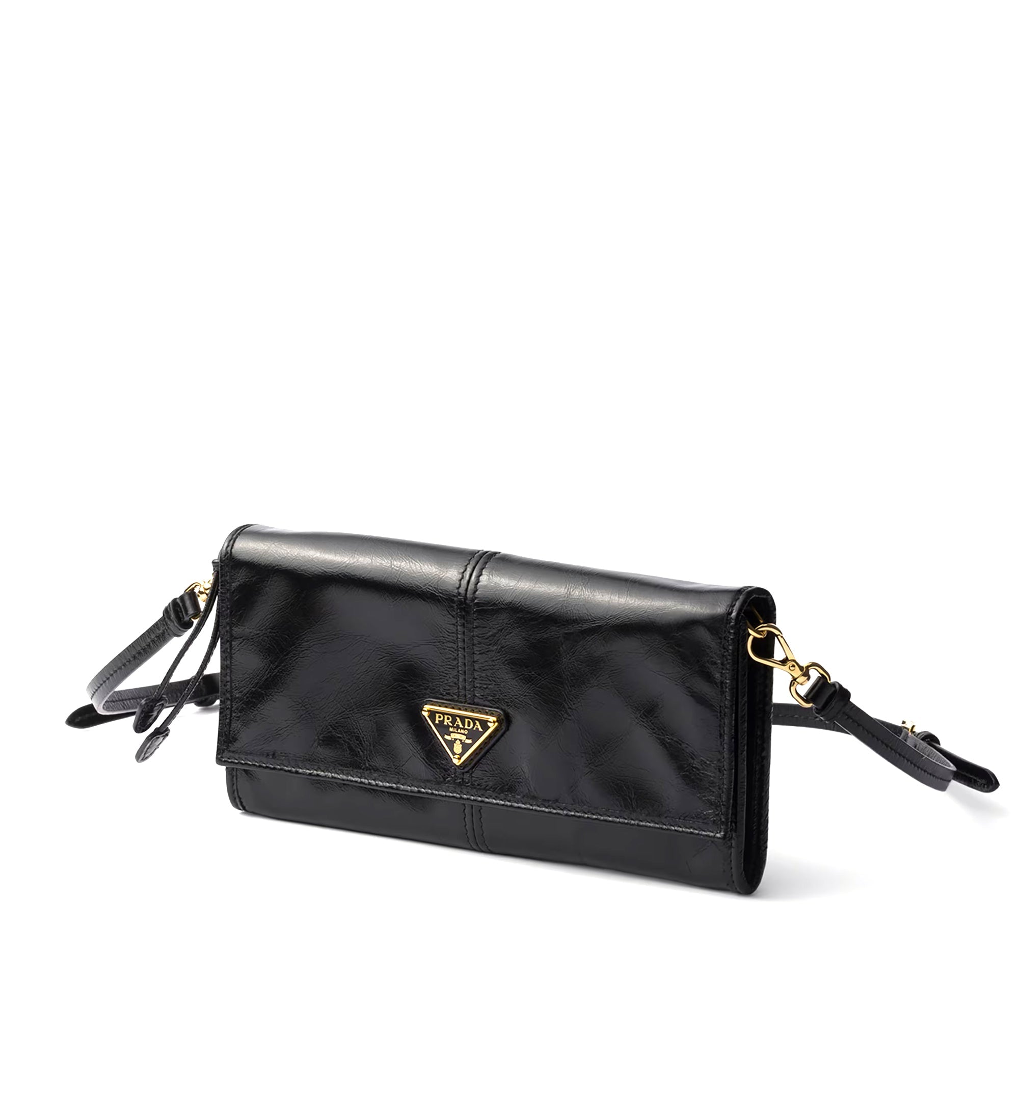 Leather Wallet With Shoulder Strap