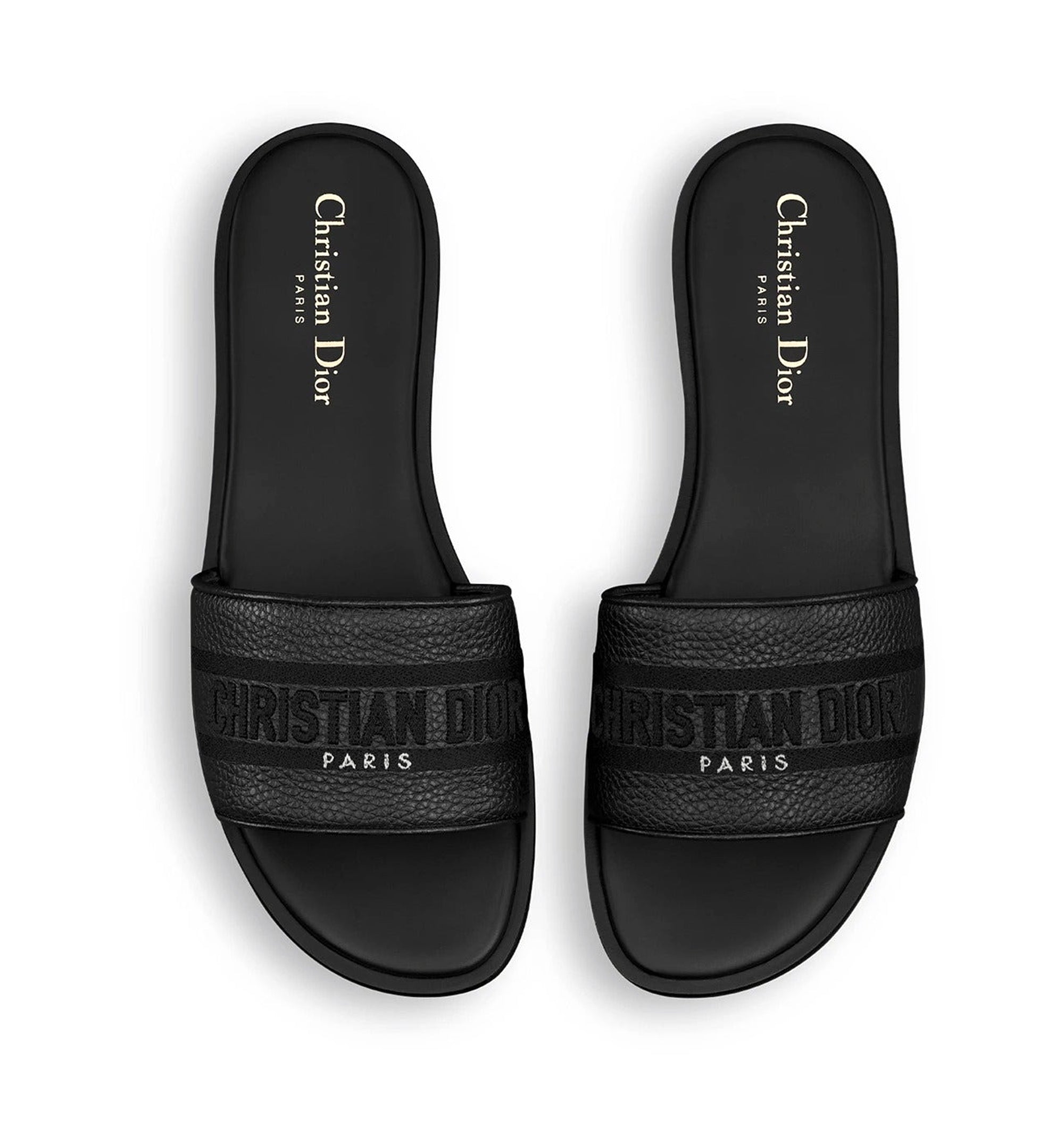 Dway Slide in Grained Calfskin