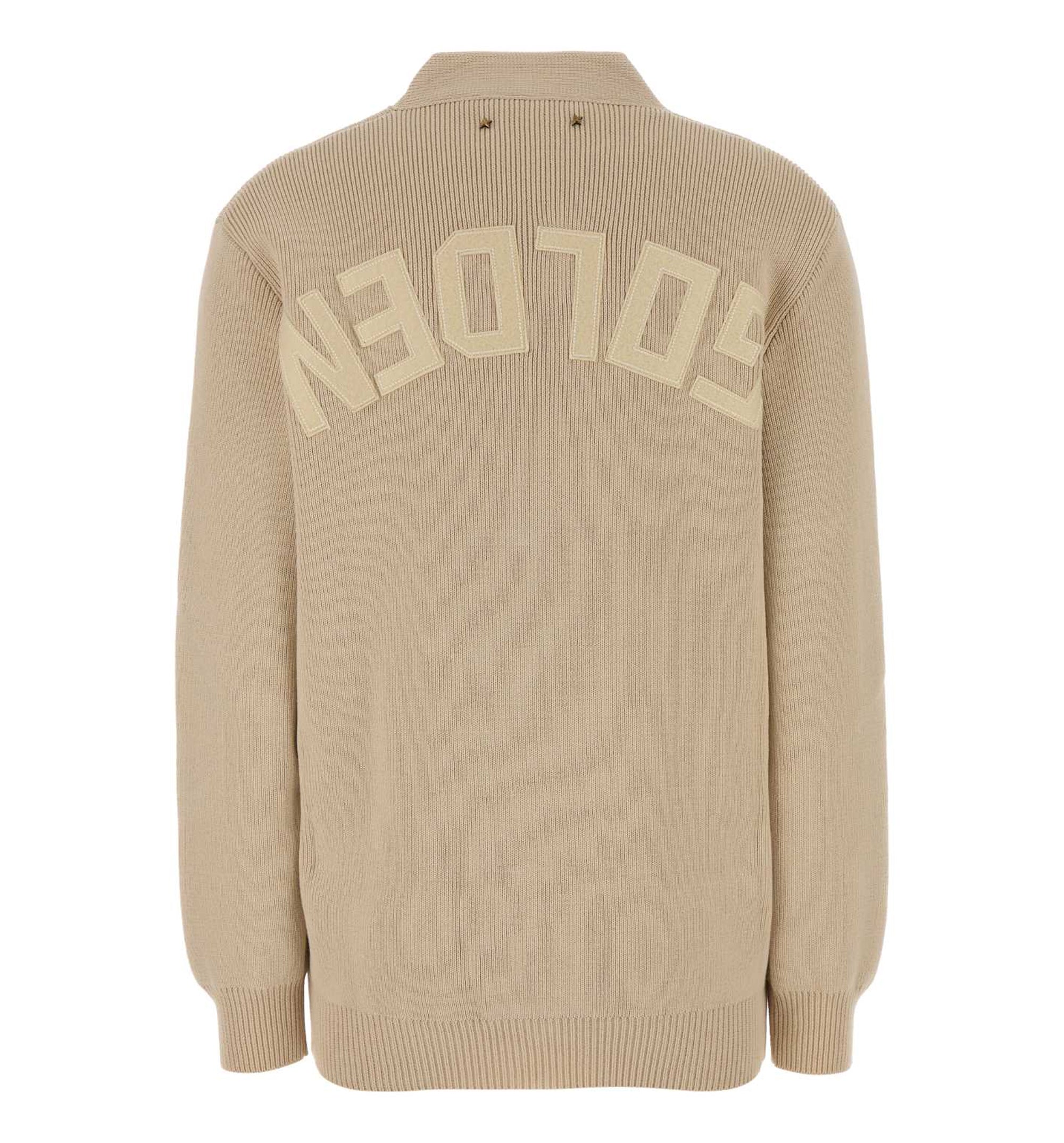 Cardigan With ‘Golden’ Lettering On The Back