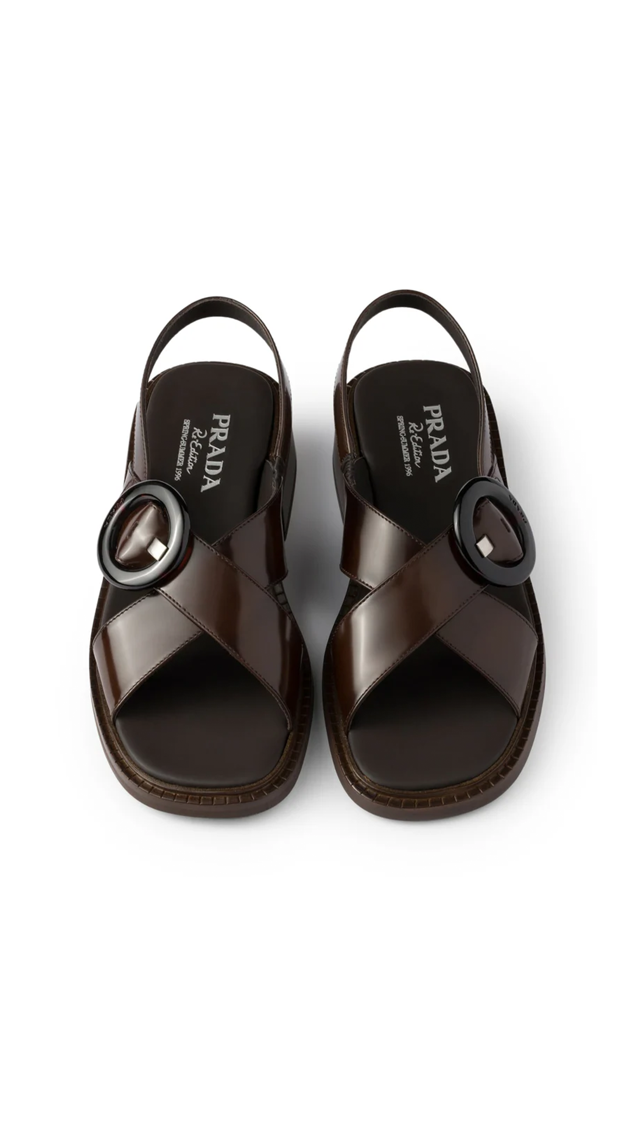 Brushed Leather Sandals with Buckle - Sienna
