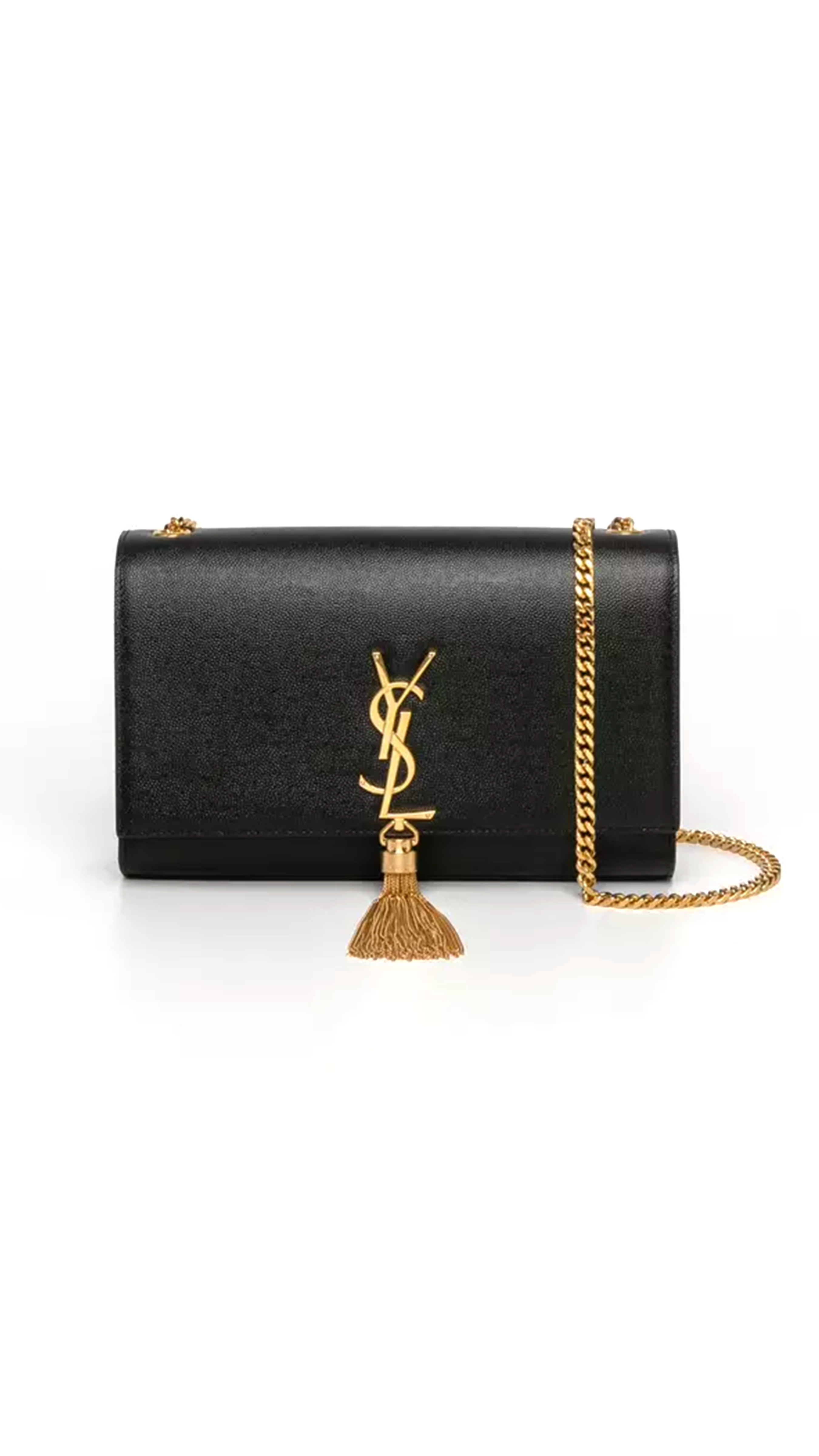 Kate Medium Tassel Bag in Grain de Poudre Embossed Leather
