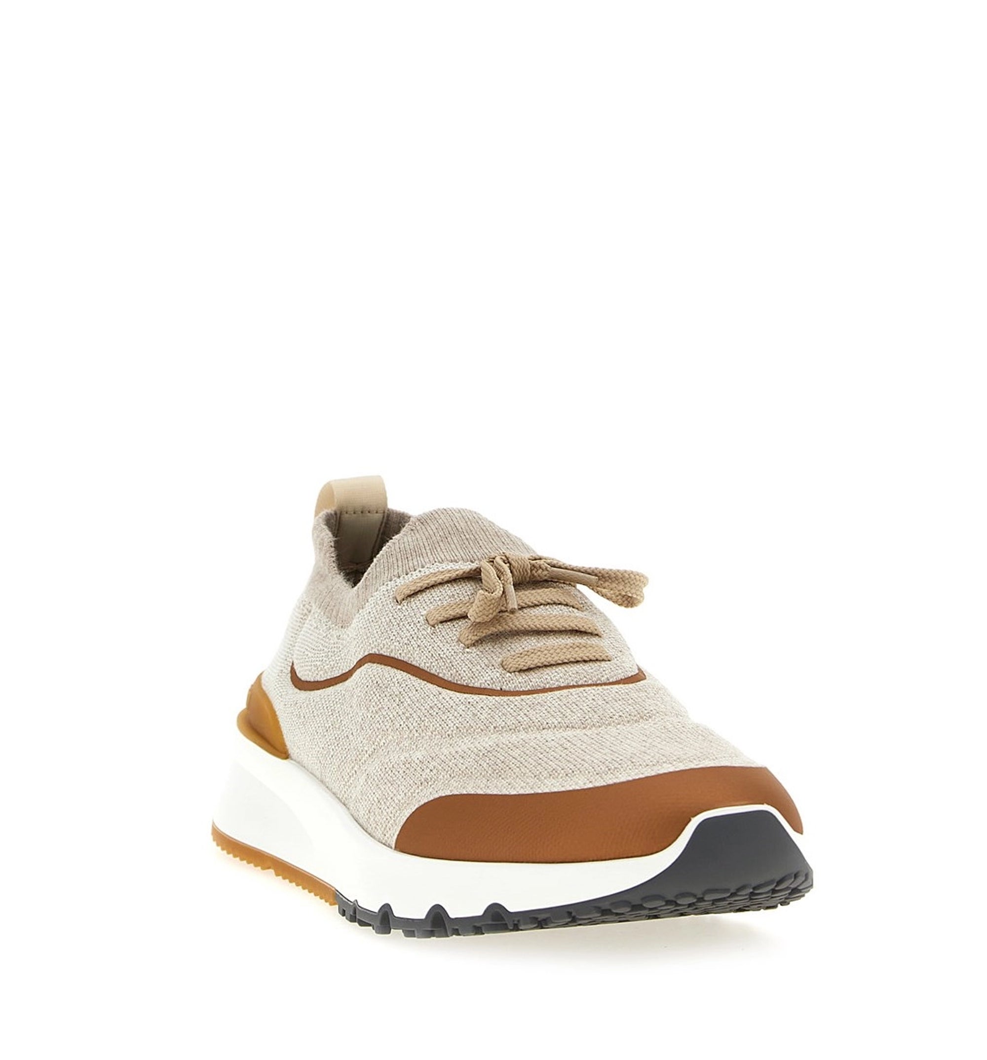 Techno Cotton Knit Runners with Heat-Bonded Details