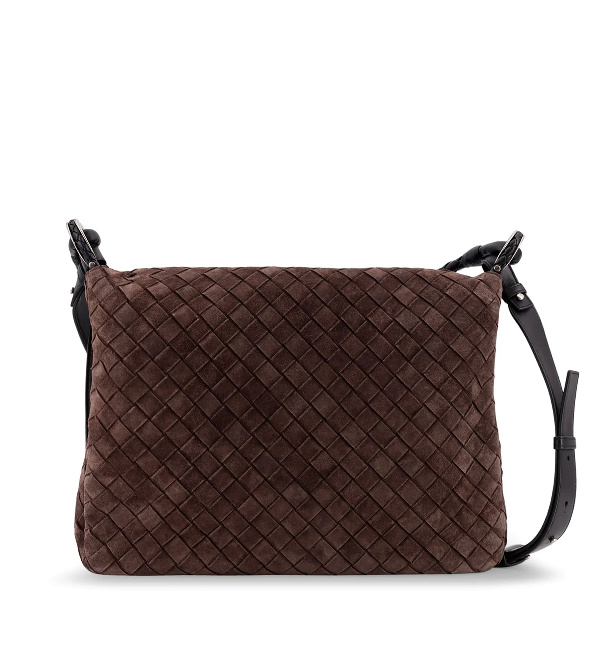 Intrecciato Suede Shoulder Bag