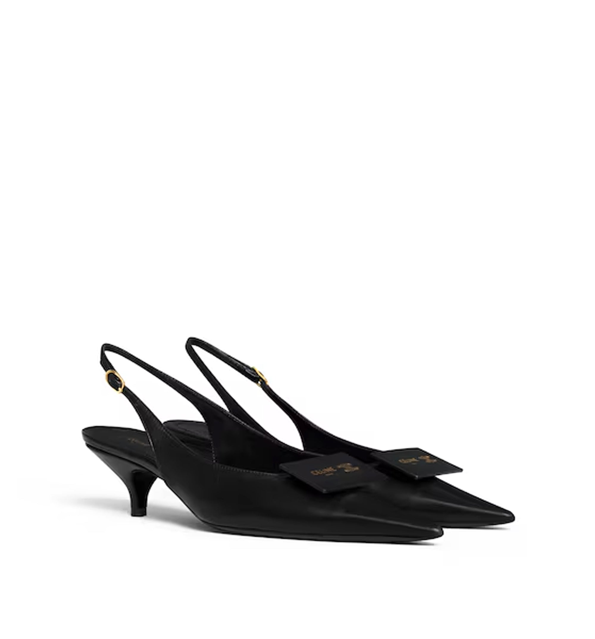 Signature Slingback With Label In Lambskin