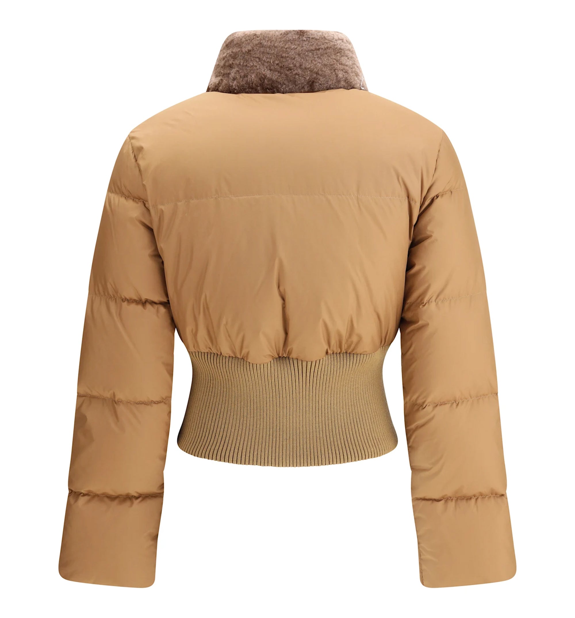 Technical Fabric And Shearling Down Jacket