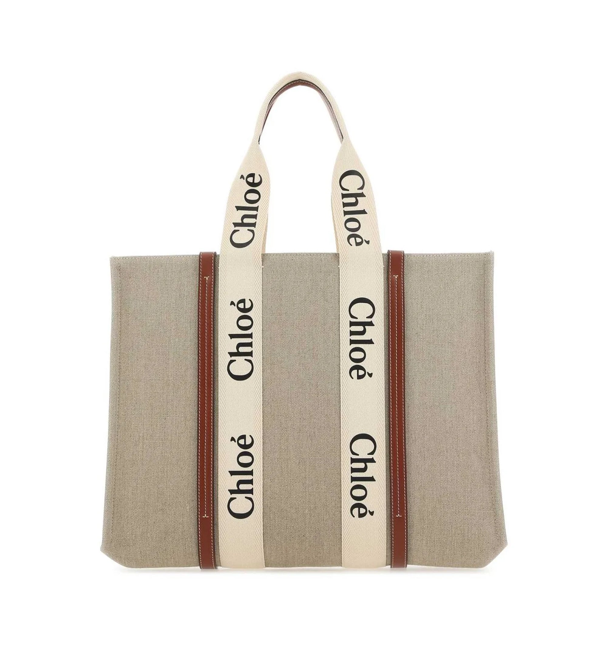 Large Woody Tote Bag in Linen