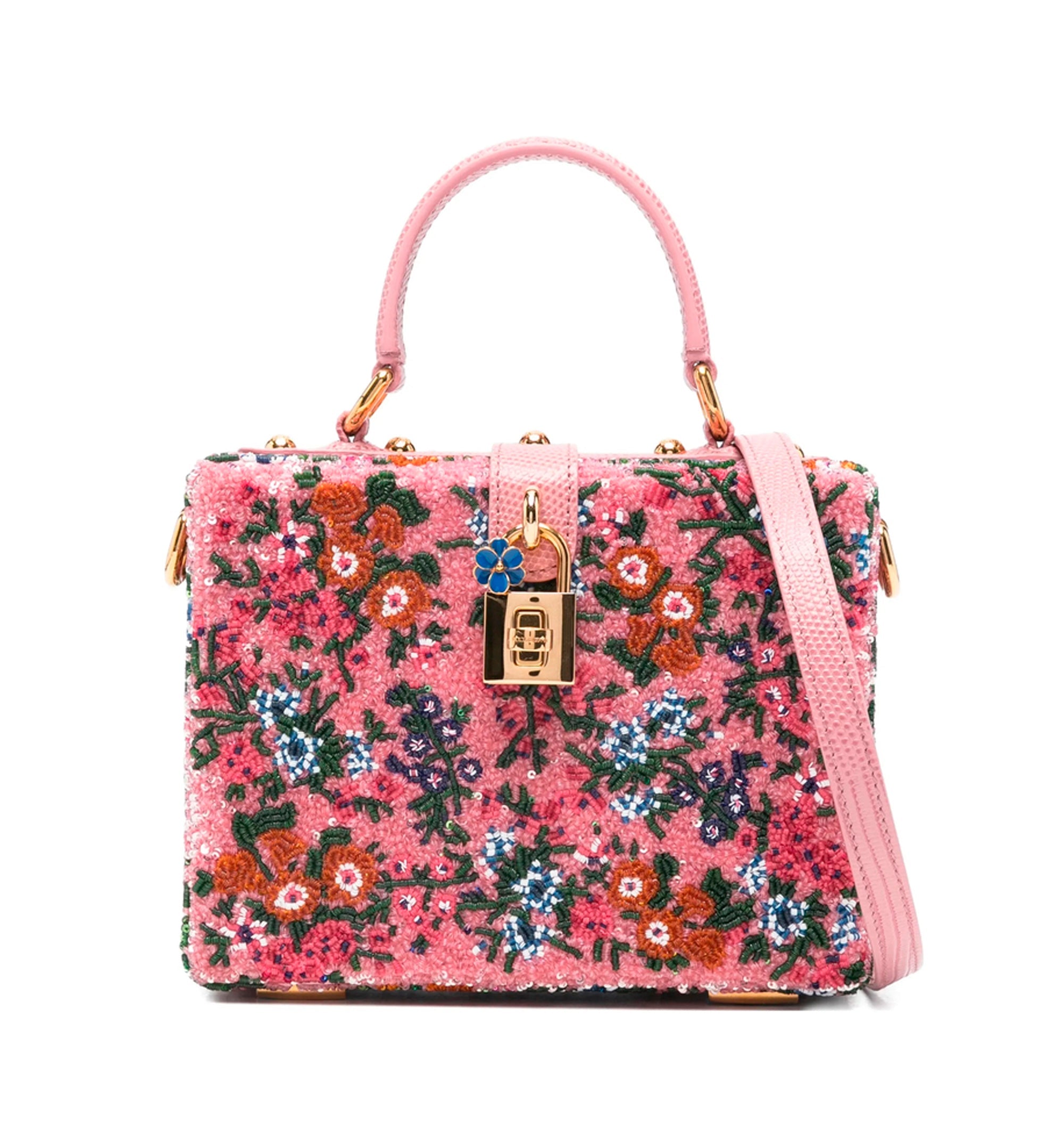 Dolce Box sequin embroidery handbag