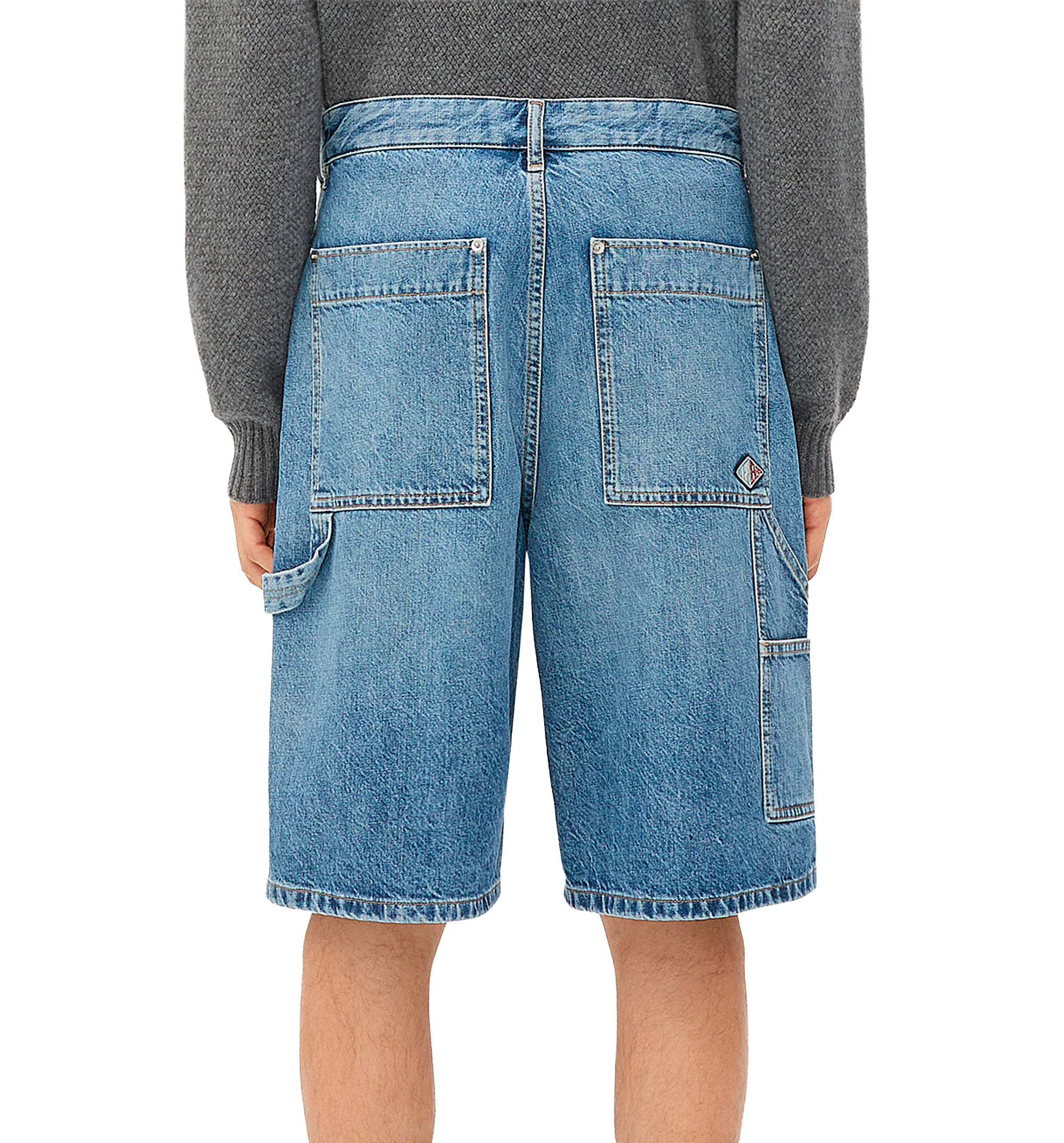 Vintage Indigo Cargo Denim Shorts