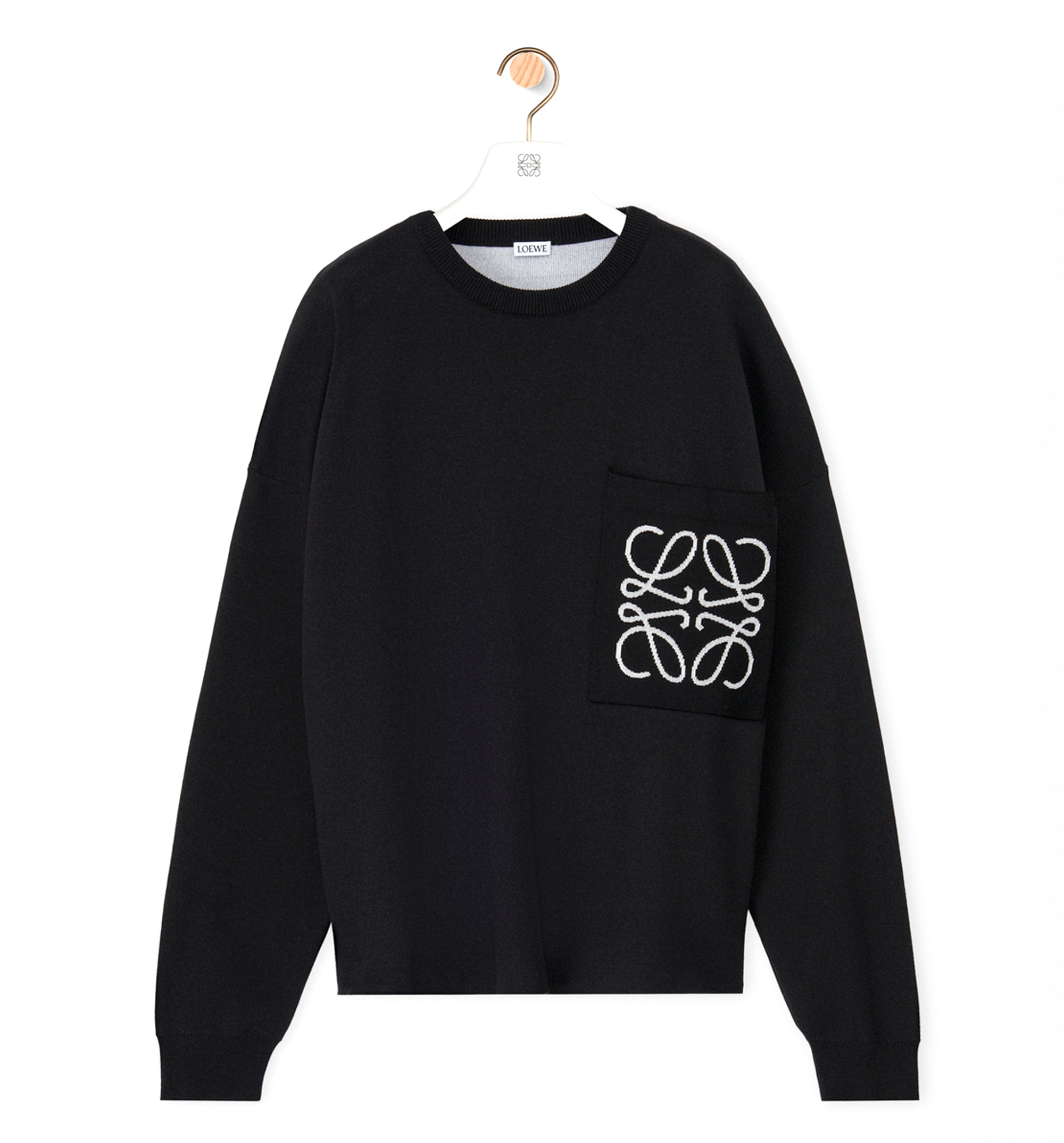 Anagram Pocket Sweater In Cotton Blend