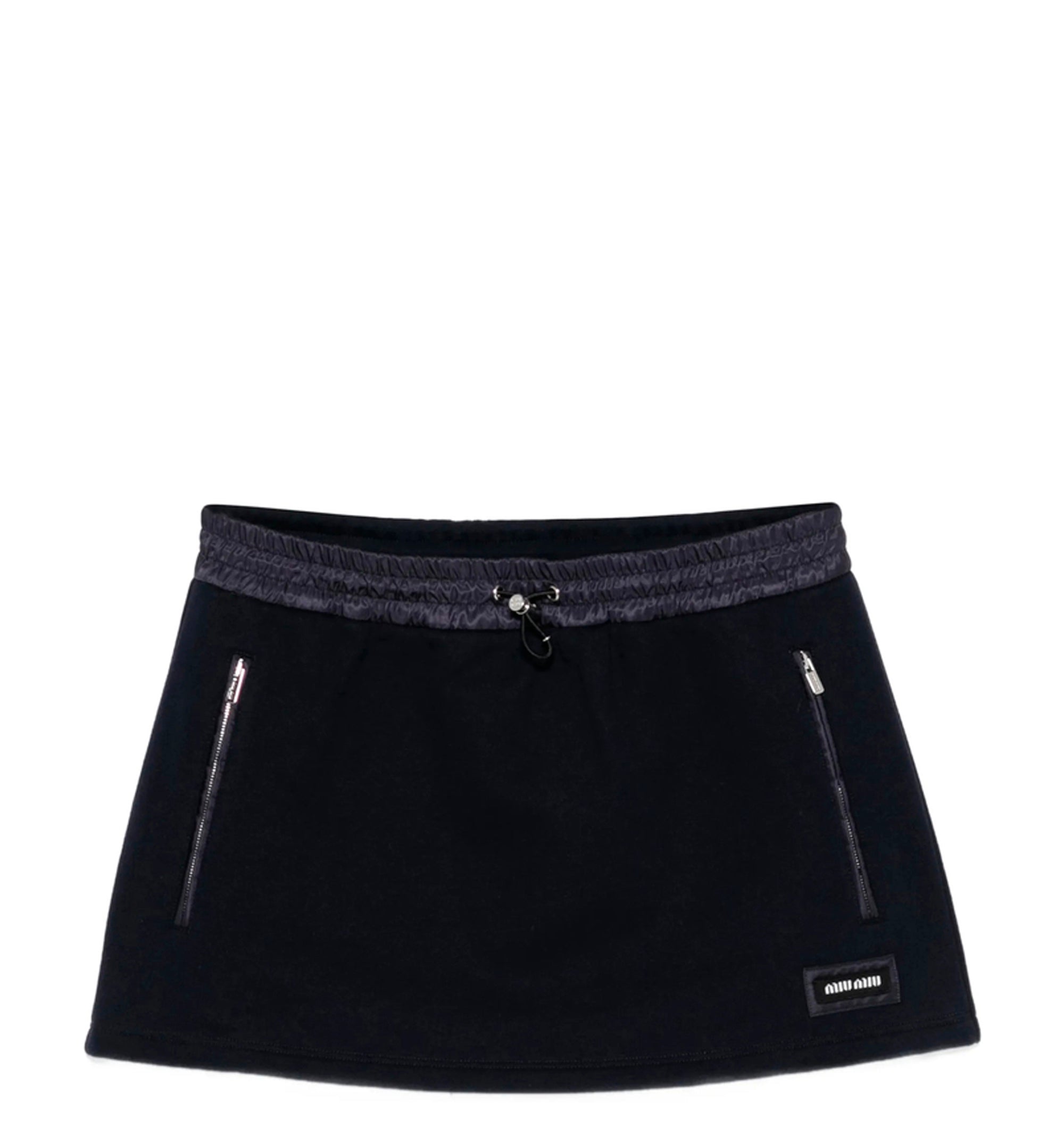 Cotton fleece miniskirt