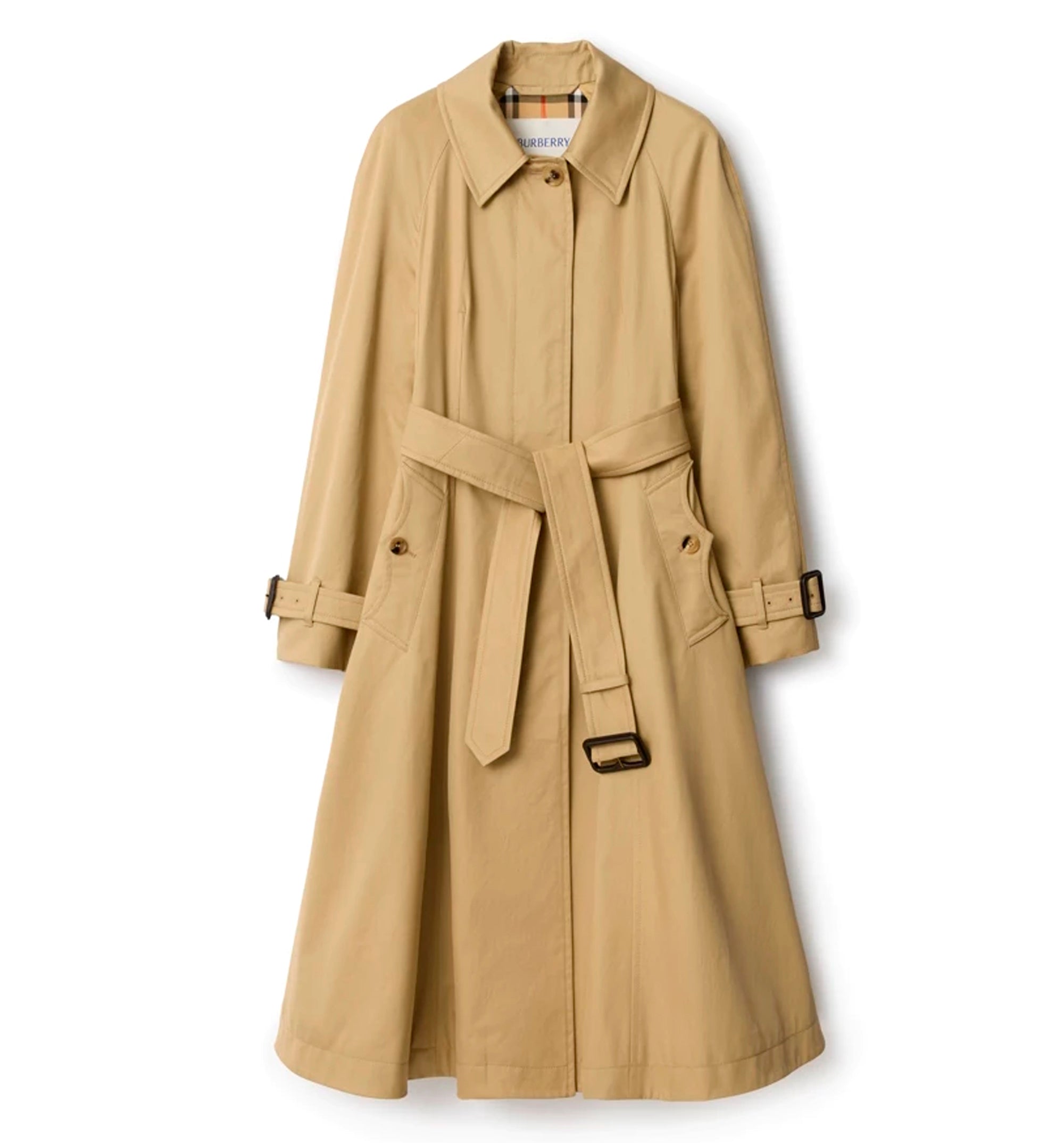 Long Gabardine Ellingham Fit-and-flare Car Coat