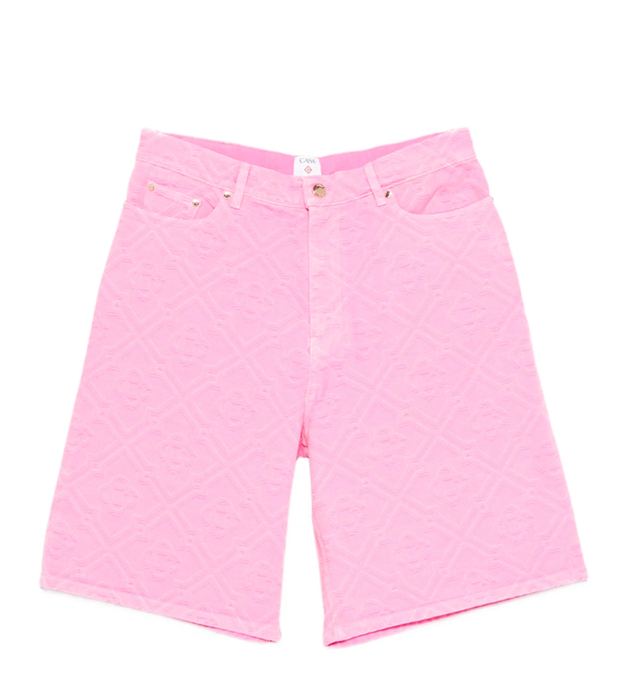 Laser Monogram Denim Shorts