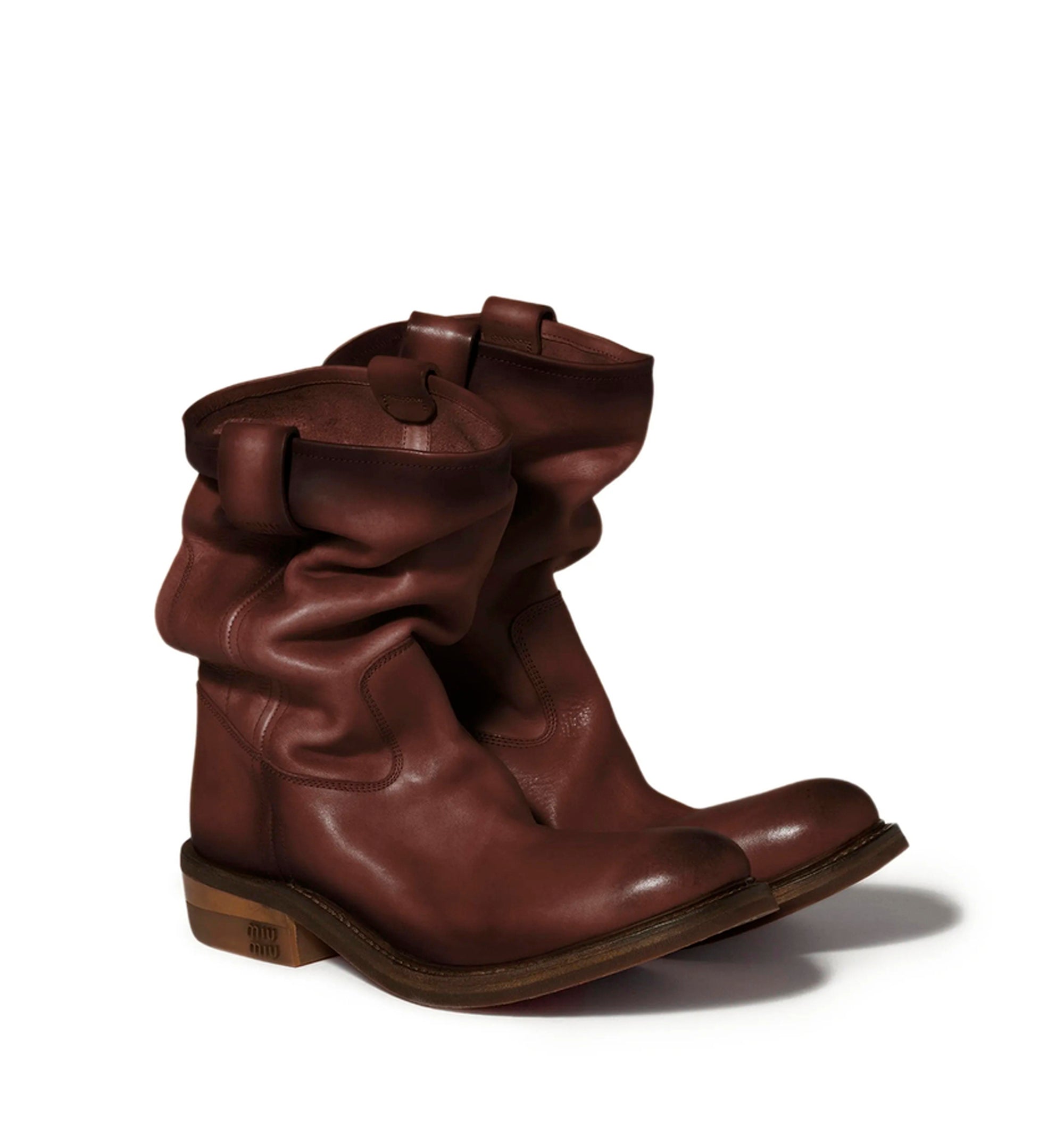Foule leather booties