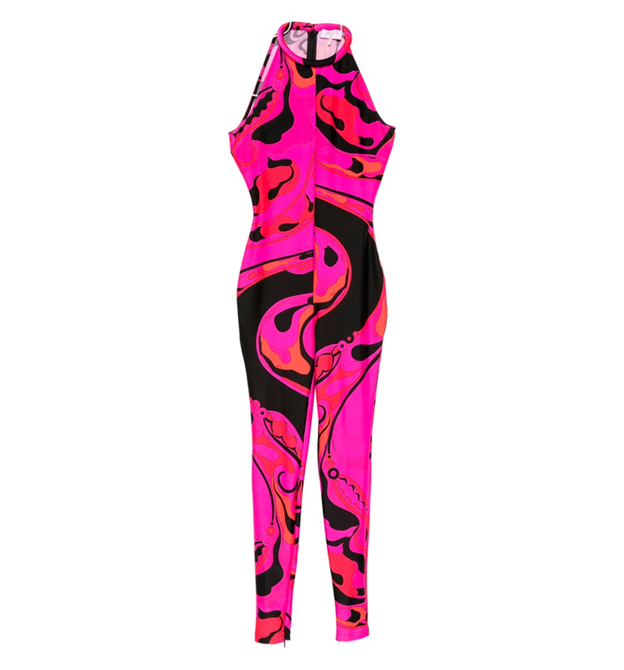 Orchidee Print Long Jumpsuit