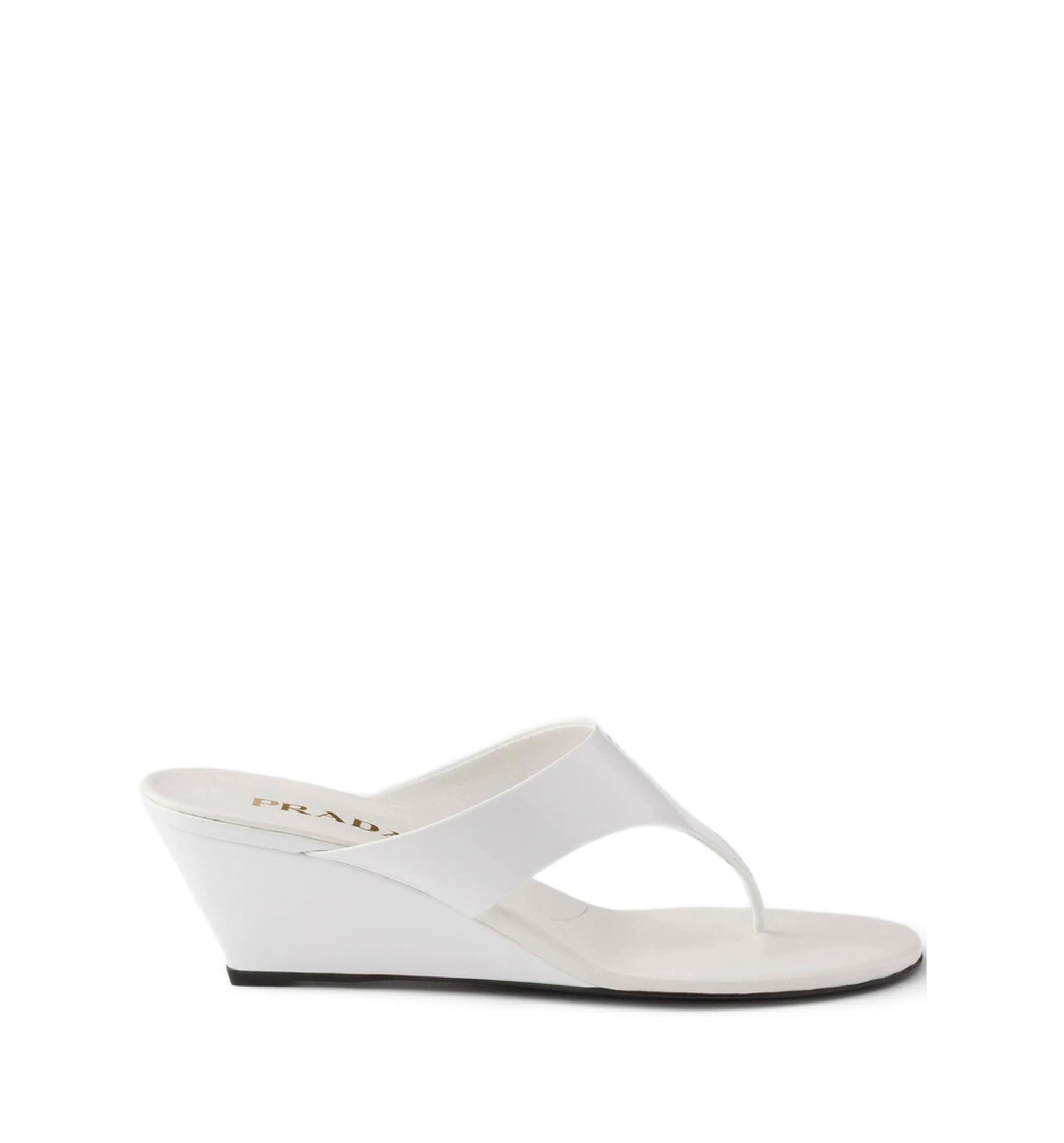 Patent leather thong sandals