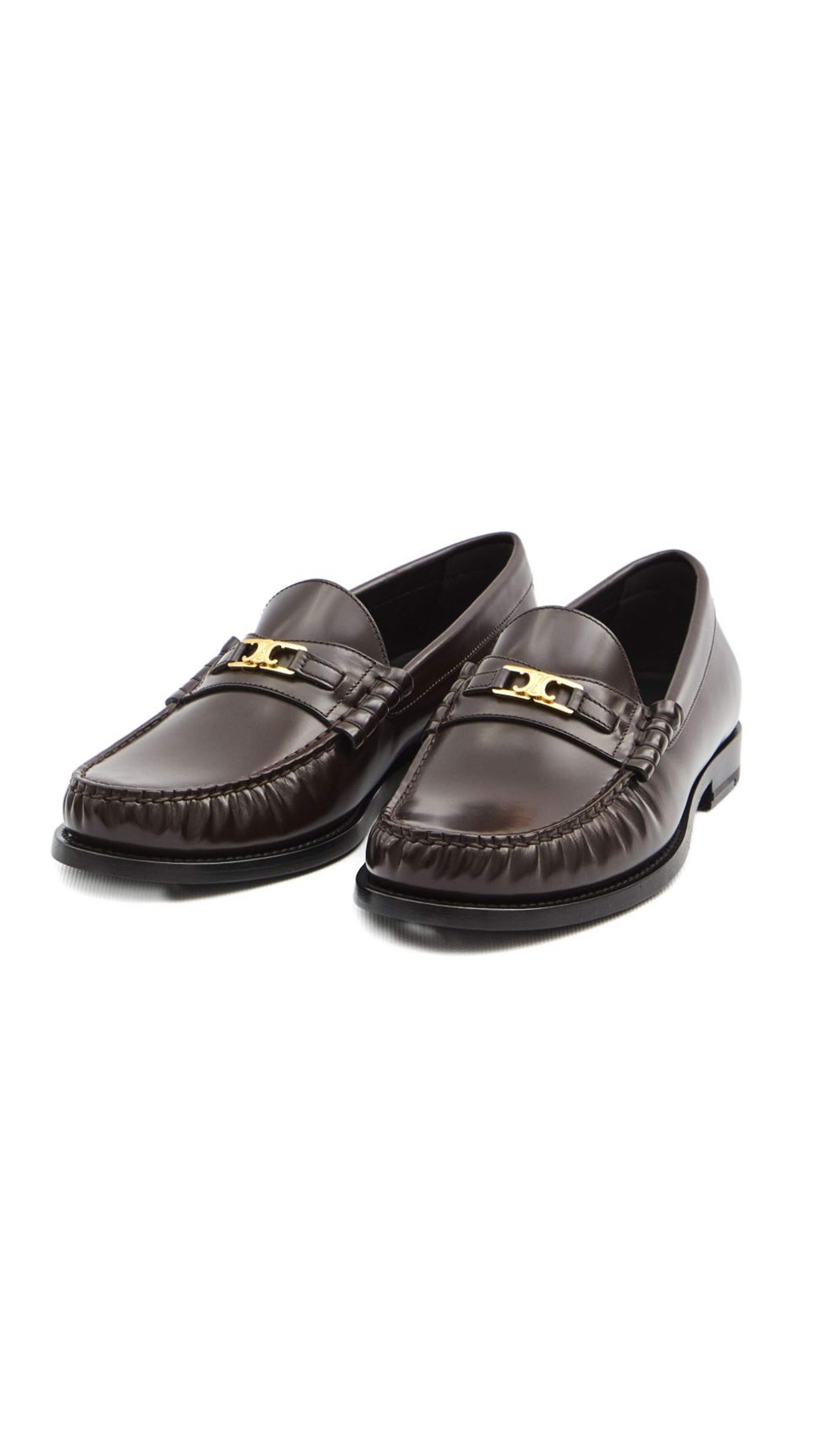 Luco Triomphe Loafer in Polished Bull - Dark Brown