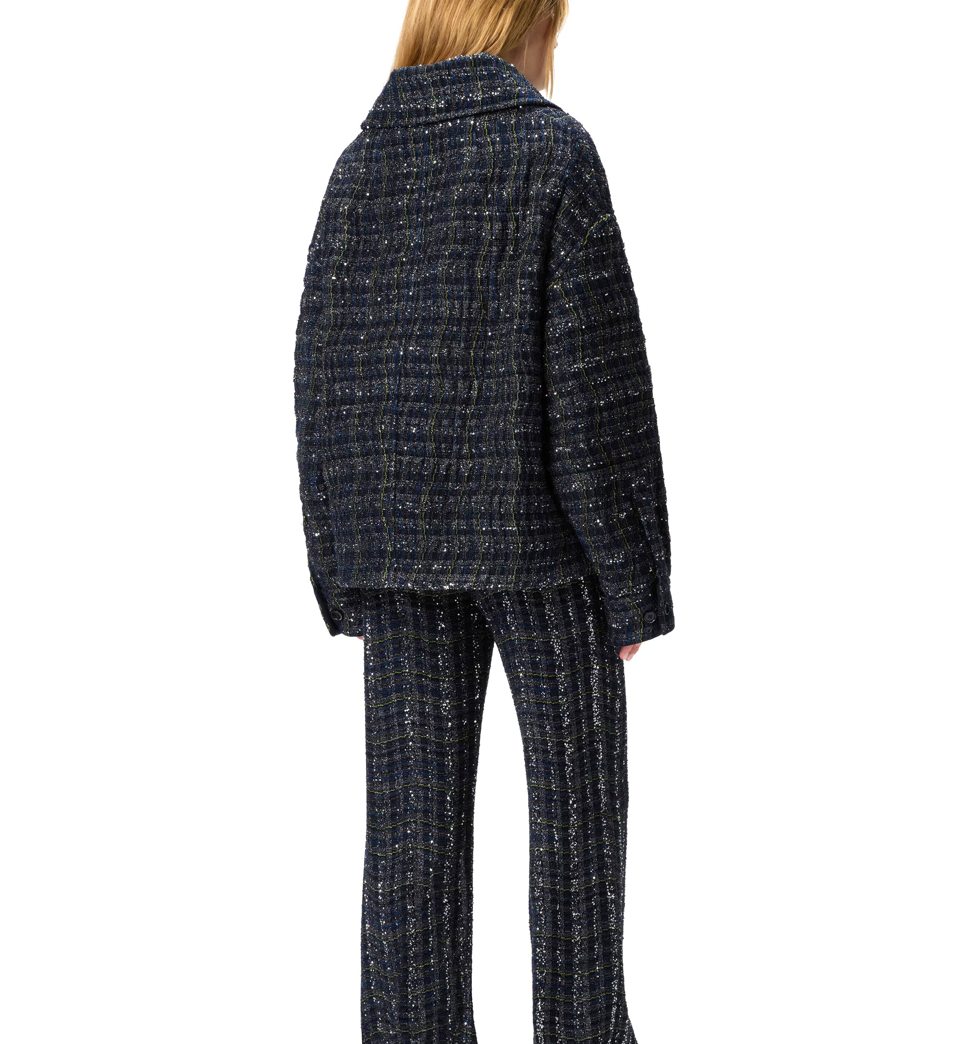 Overshirt With Wave Check Pattern