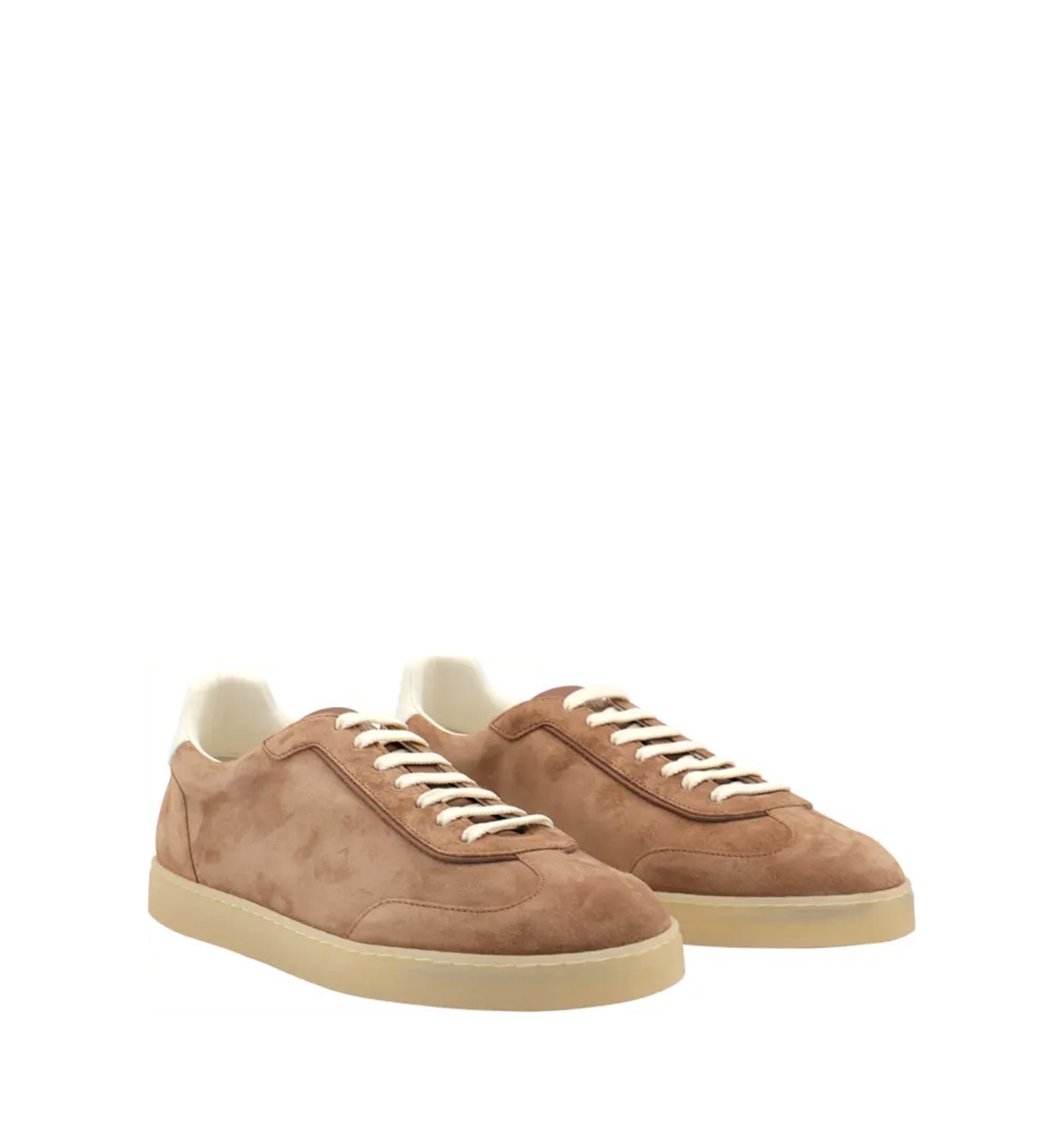 Leather-Trimmed Suede Sneakers