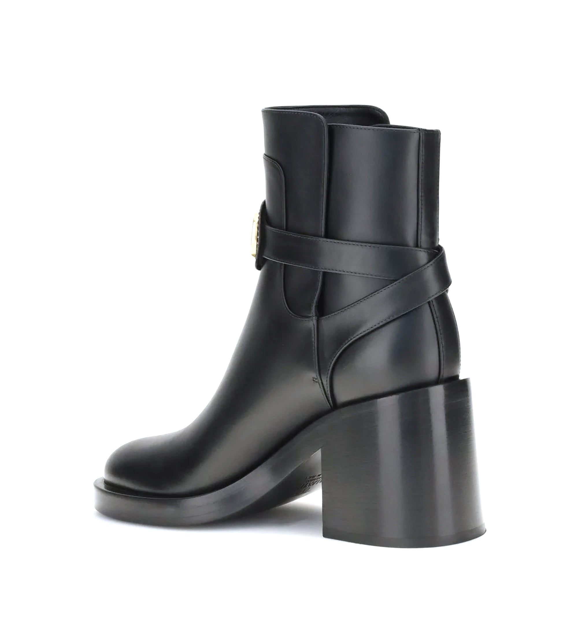 VLogo Signature Block Heel Ankle Boots