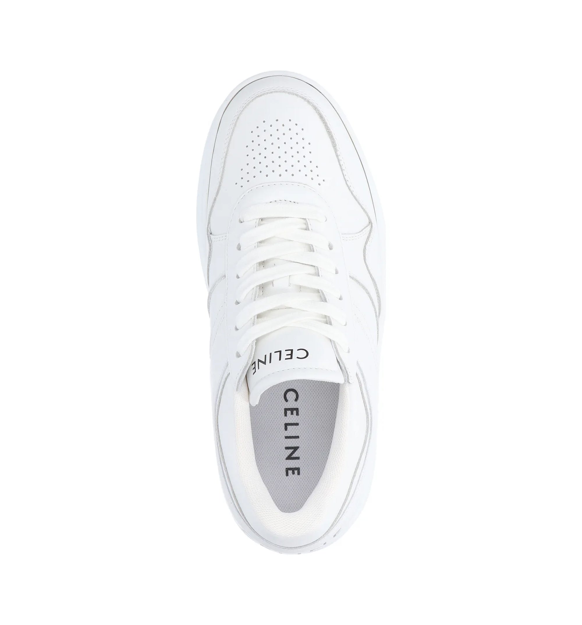 Block Sneakers with Wedge Outsole in Calfskin