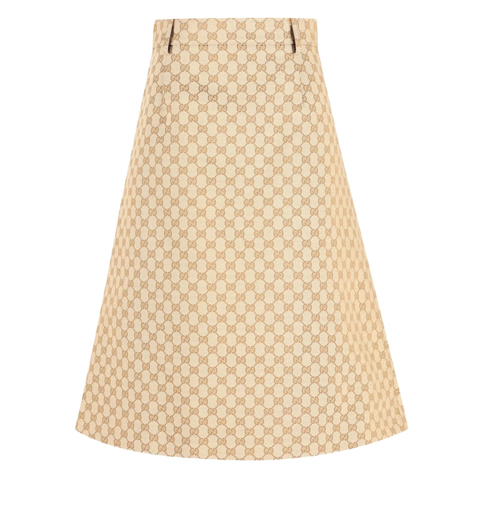 GG cotton canvas fabric skirt