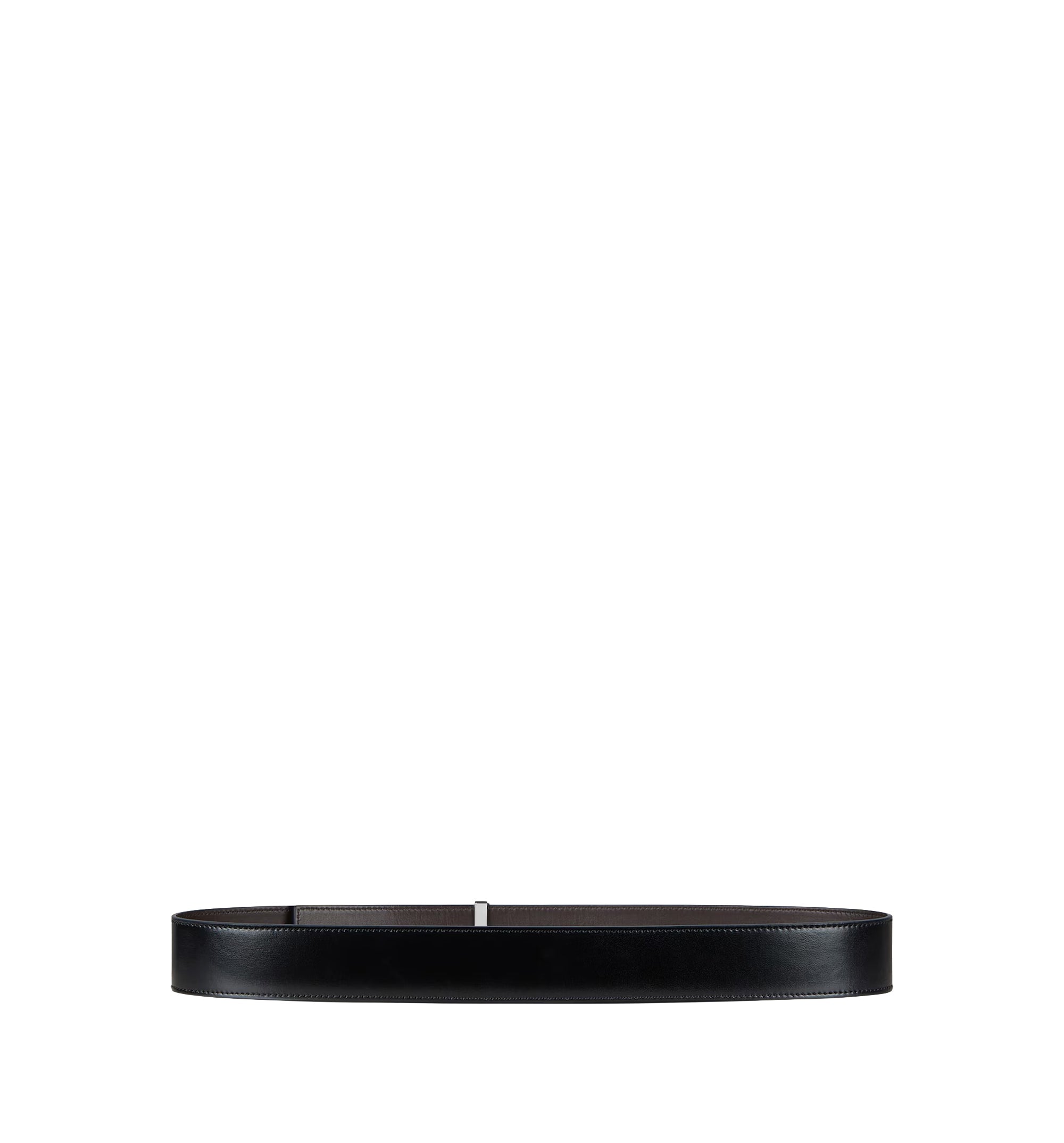 Label Reversible Belt In Leather