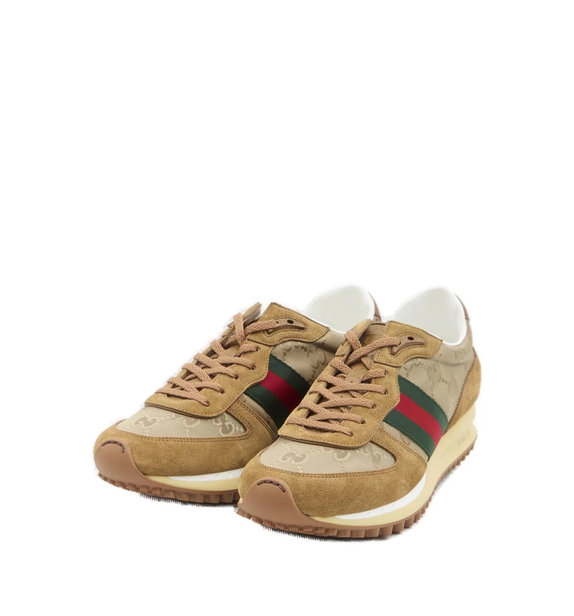 Panelled Lace-Up Sneakers