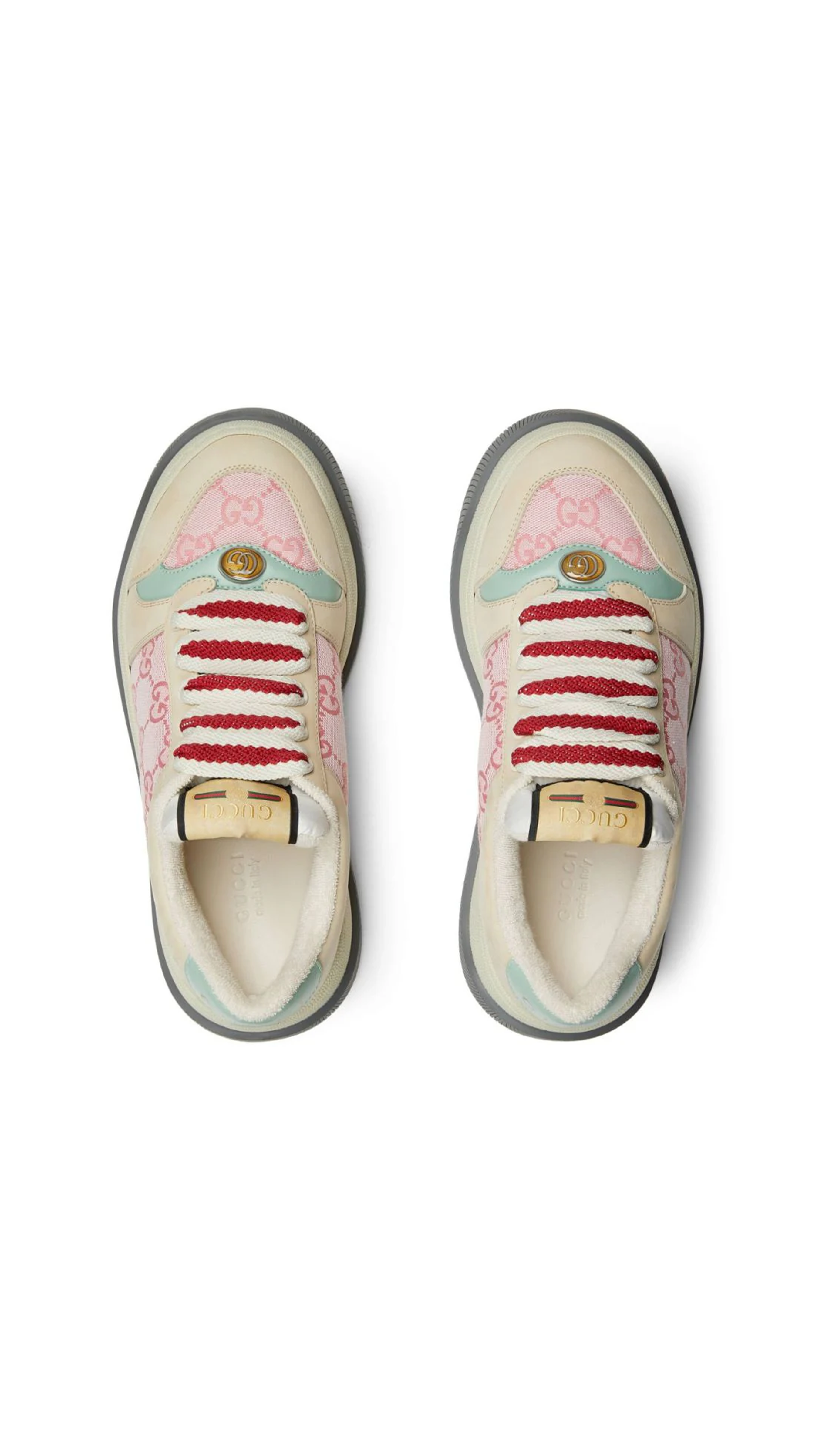 Screener Sneakers - Off White/Pink/Blue