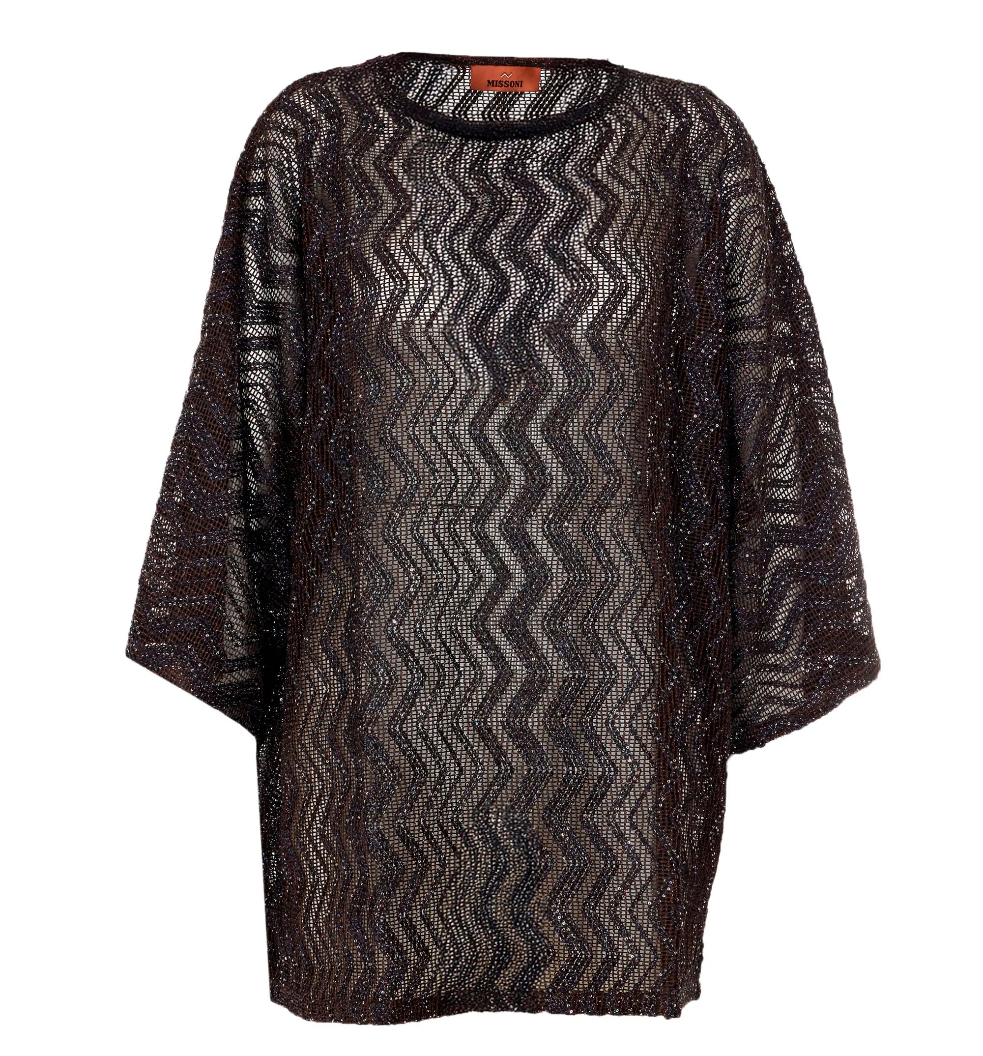Sequin knitted kaftan