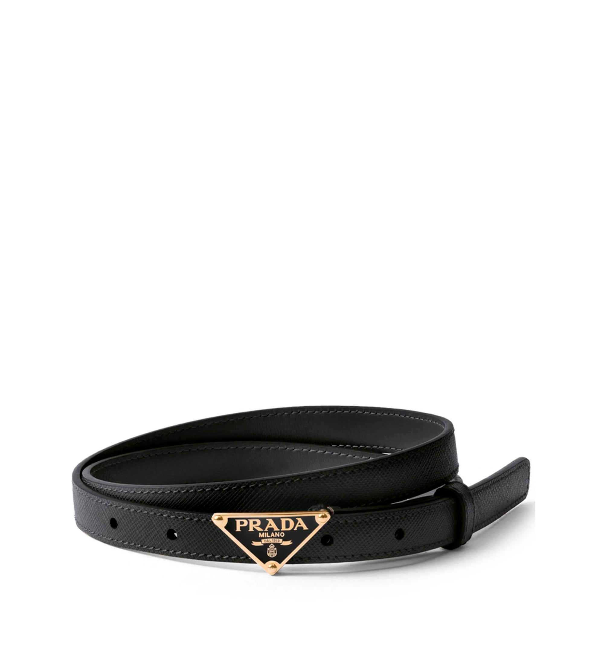 Saffiano leather belt