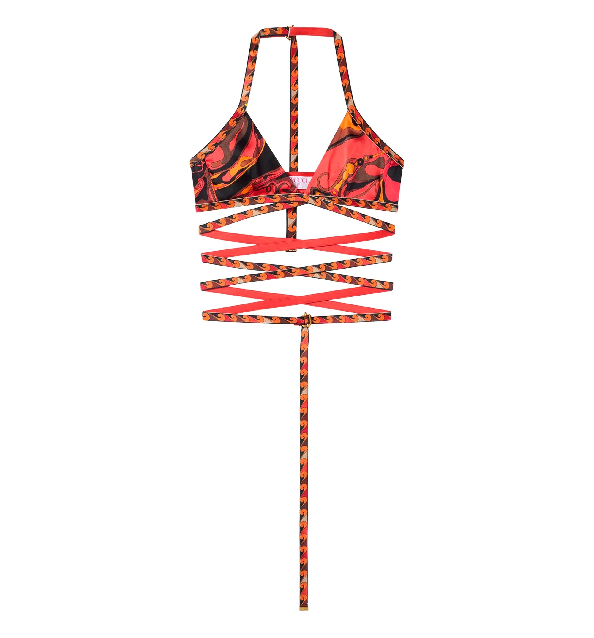Orchidee Print Silk Bra
