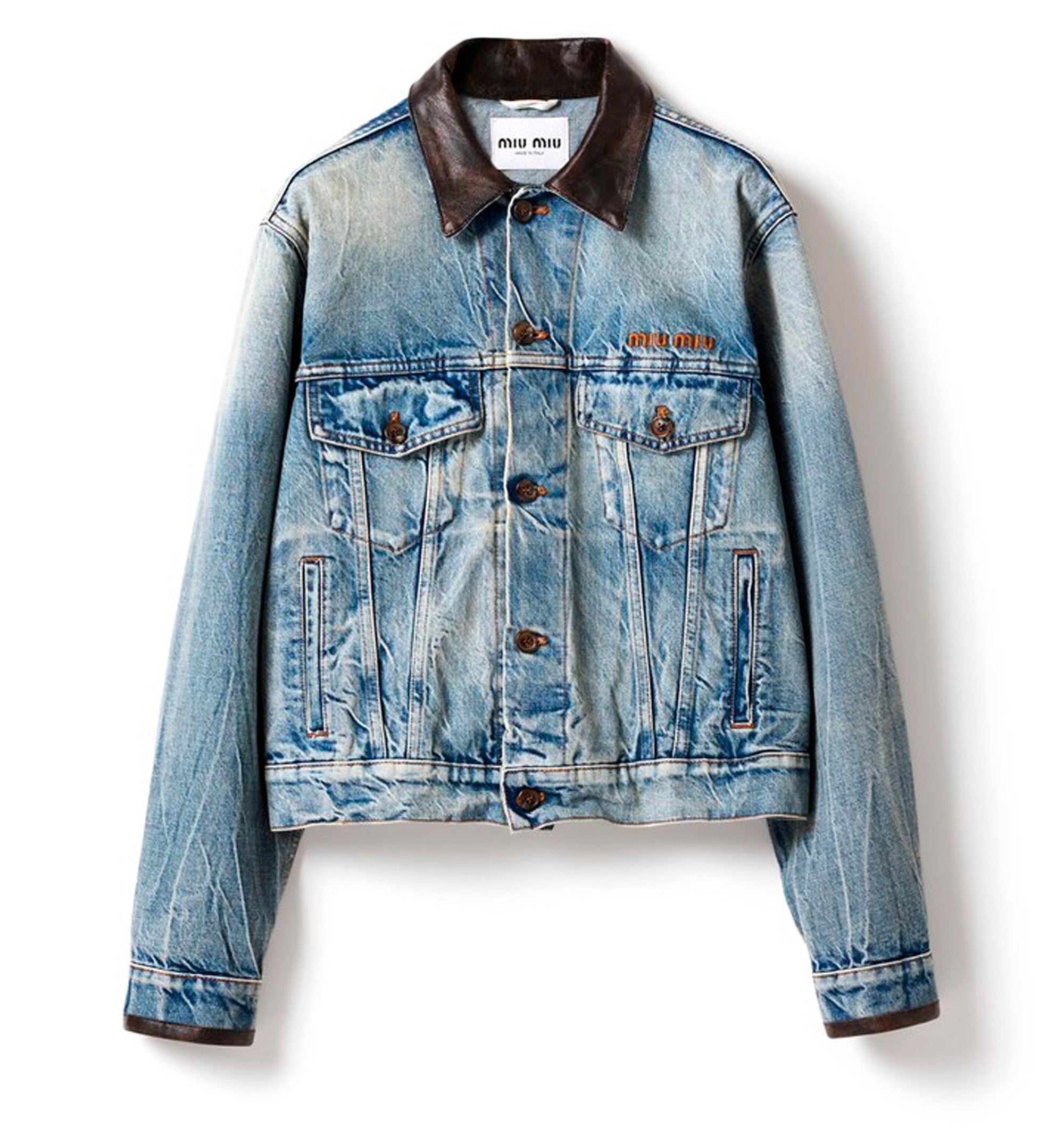Denim blouson jacket