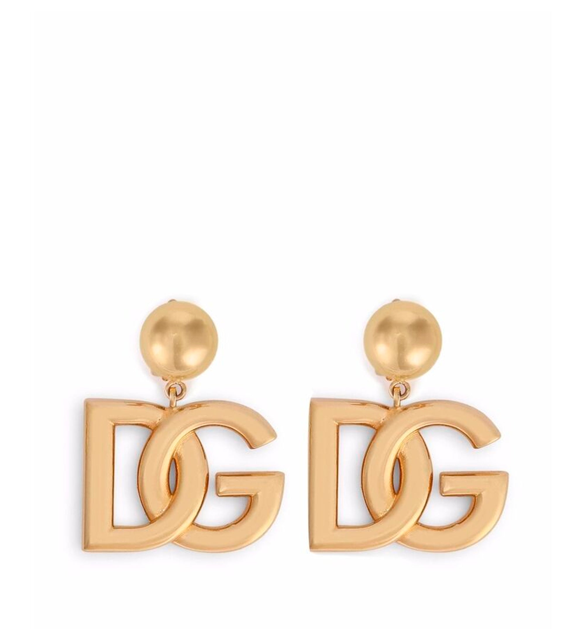Clip-on earrings with DG logo