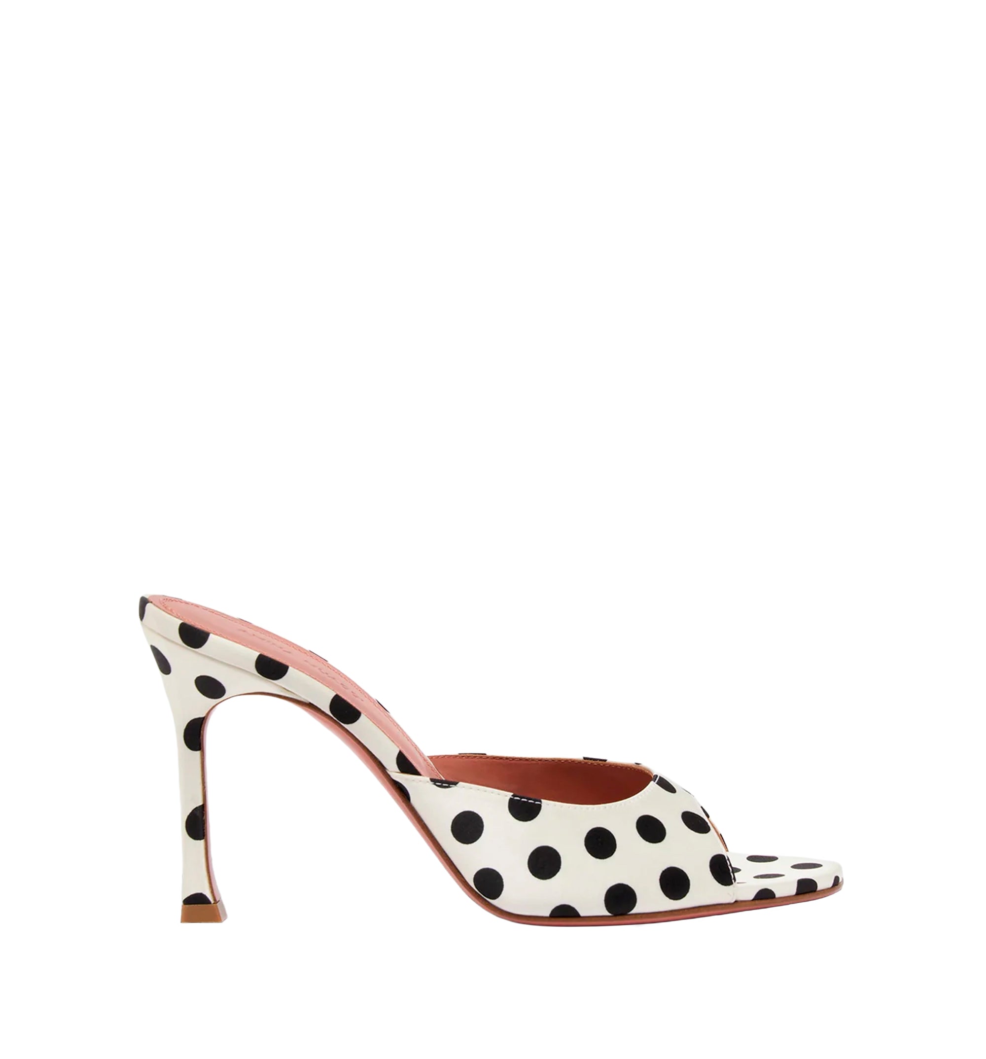 Alexa Slipper 95 Ivory Polka Dot Satin
