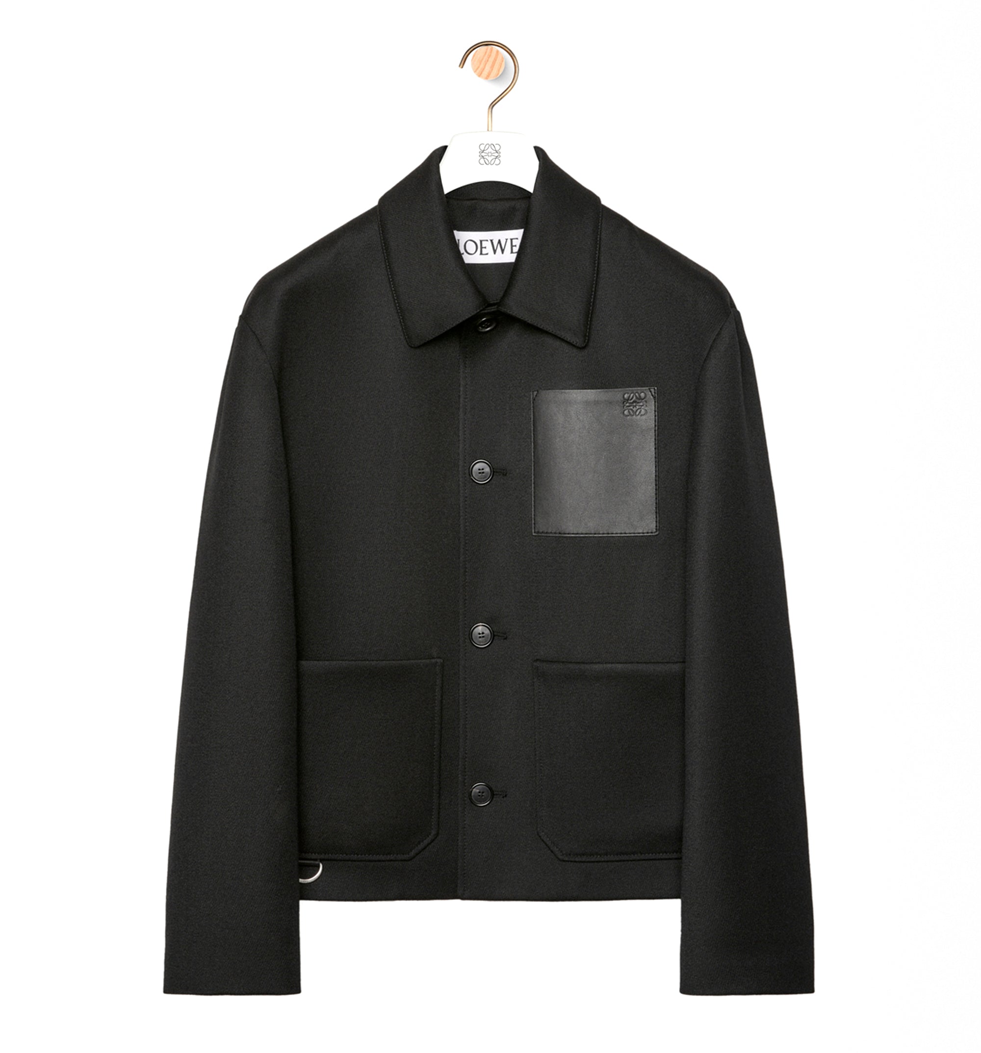 Workwear jacket in wool and cashmere