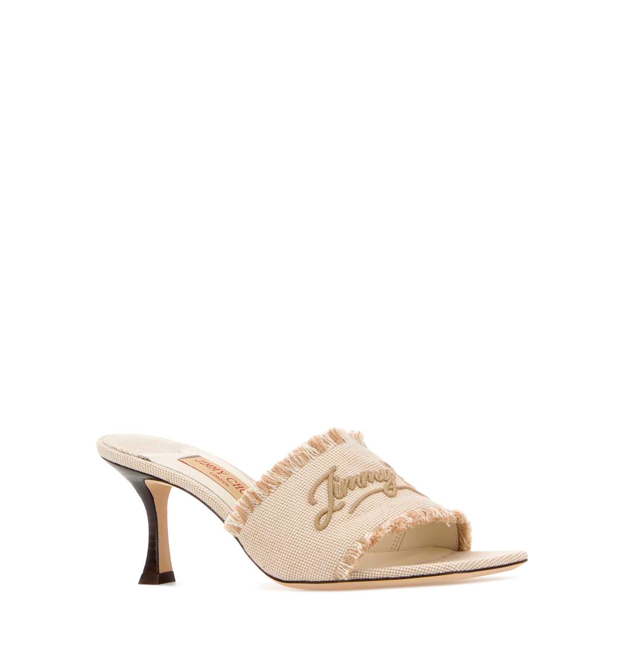 Two-tone canvas Alexia 70 mules