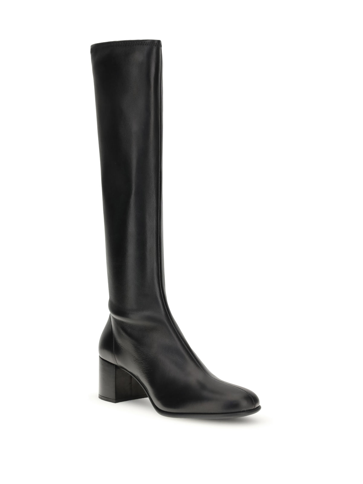 Stretch nappa leather boots